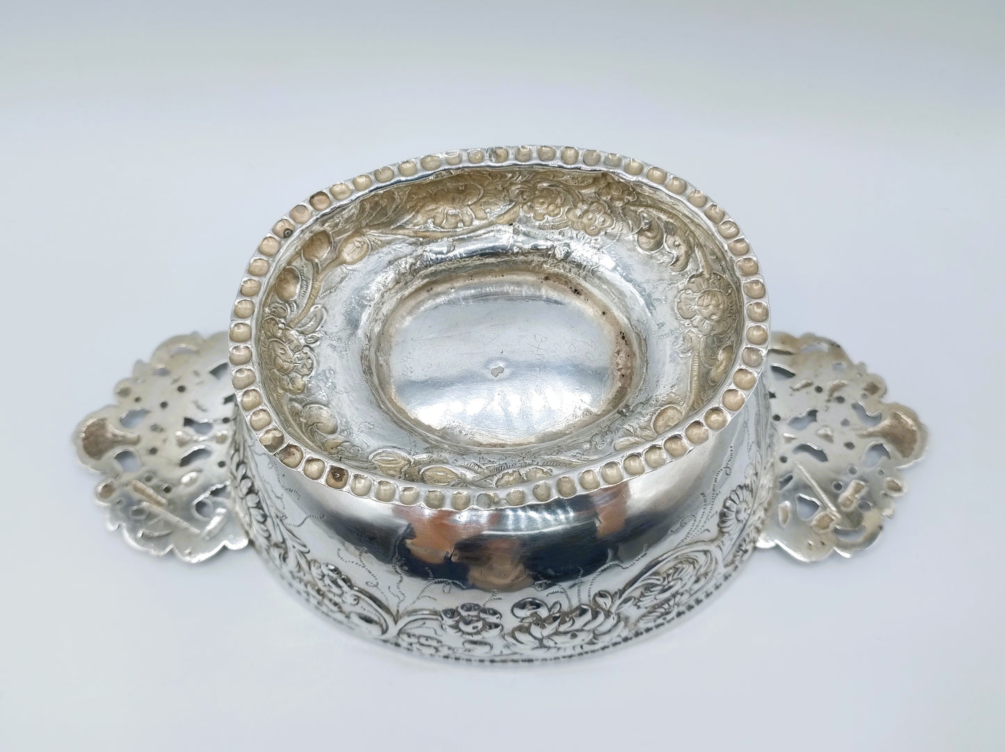 Friesische silberne Schnapsschale, ca. 1780