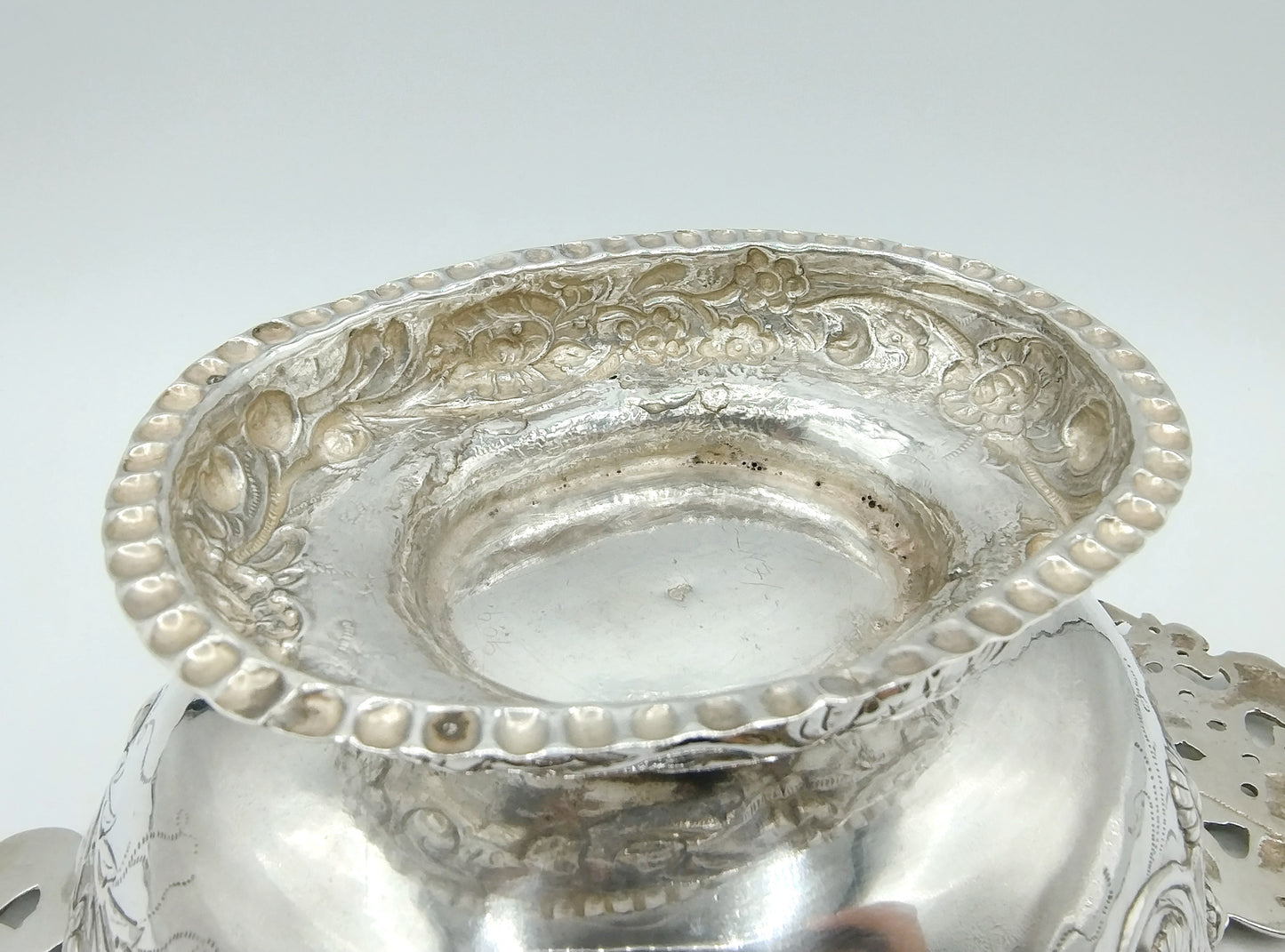 Friesische silberne Schnapsschale, ca. 1780