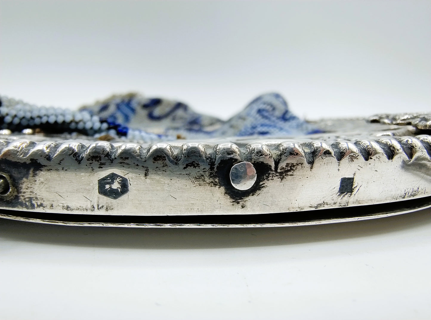 Silver buckle bag, B. Ples, Kampen, 1877