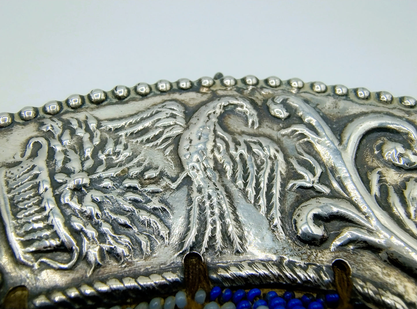 Silver buckle bag, B. Ples, Kampen, 1877