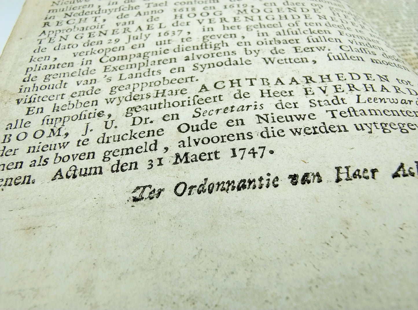 Bibel mit Silberverschlüssen, J. Peereboom, Leeuwarden, ca. 1760