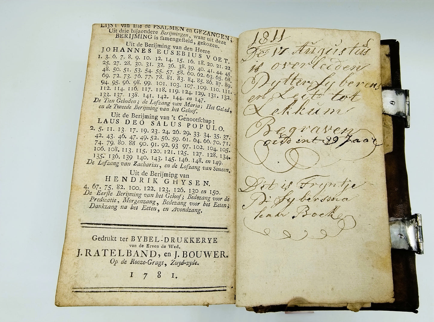 Bibel mit Silberverschlüssen, J. Peereboom, Leeuwarden, ca. 1760