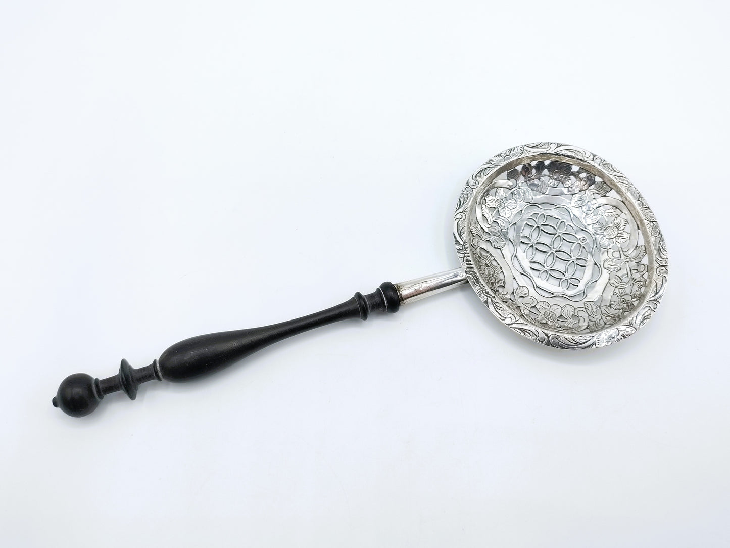 Silver sugar spoon, 18th century