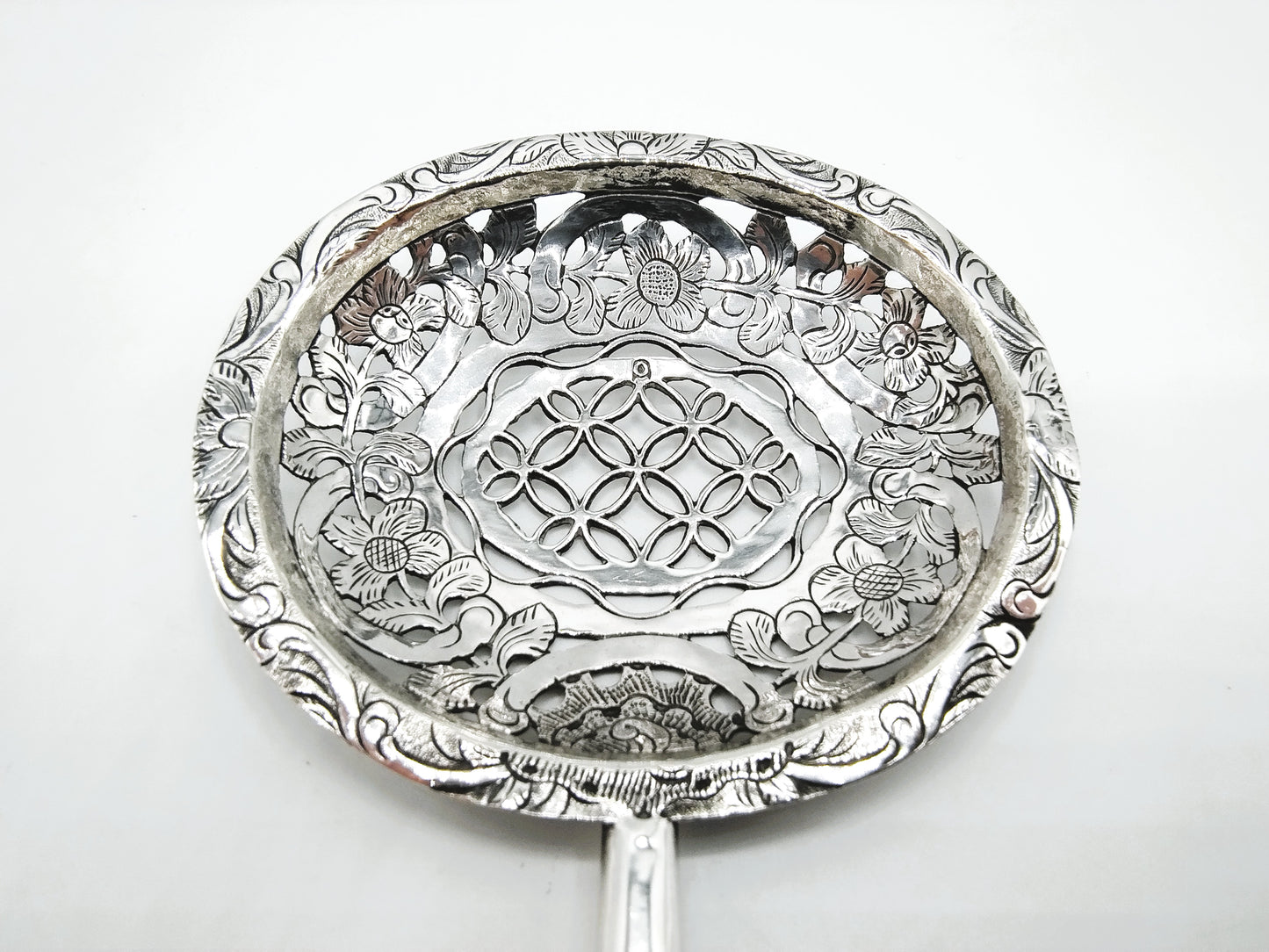 Silver sugar spoon, 18th century