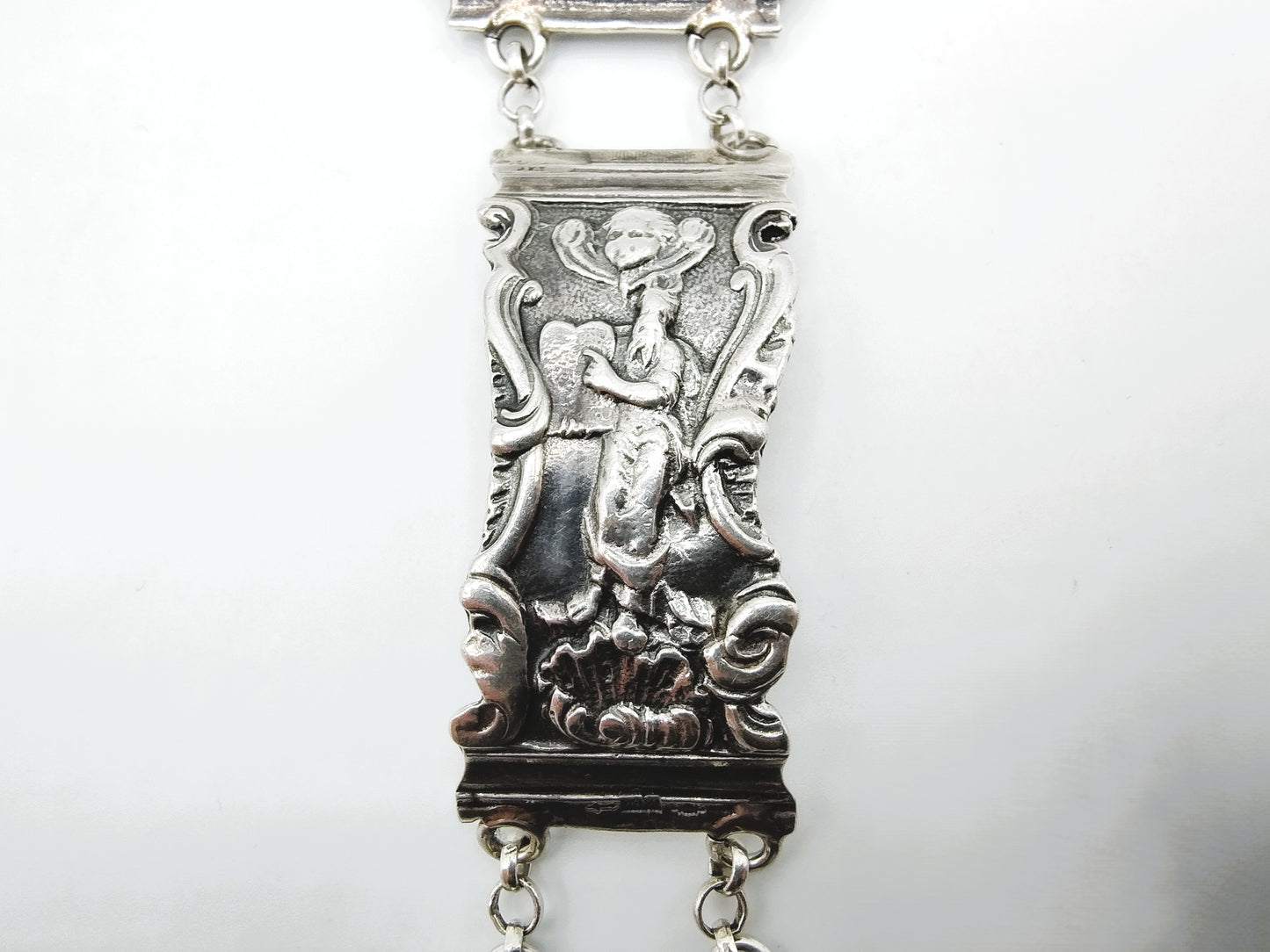 Silberarmband mit Bibelschloss, van der Meulen, Joure, 17 cm