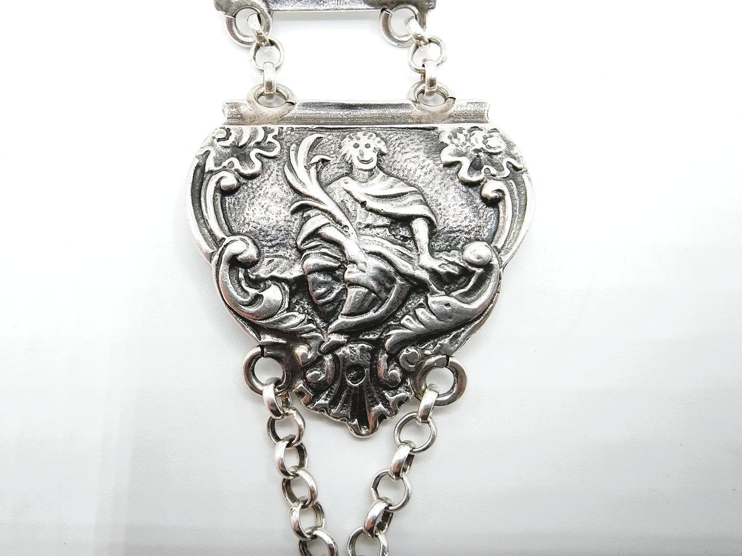 Silberarmband mit Bibelschloss, van der Meulen, Joure, 17 cm