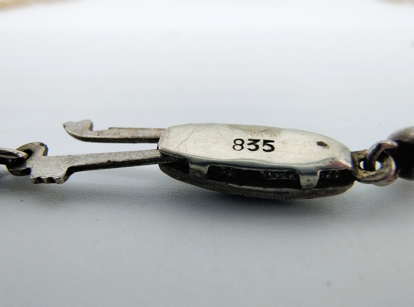 Perlenkette mit Silberverschluss, 45,5 cm