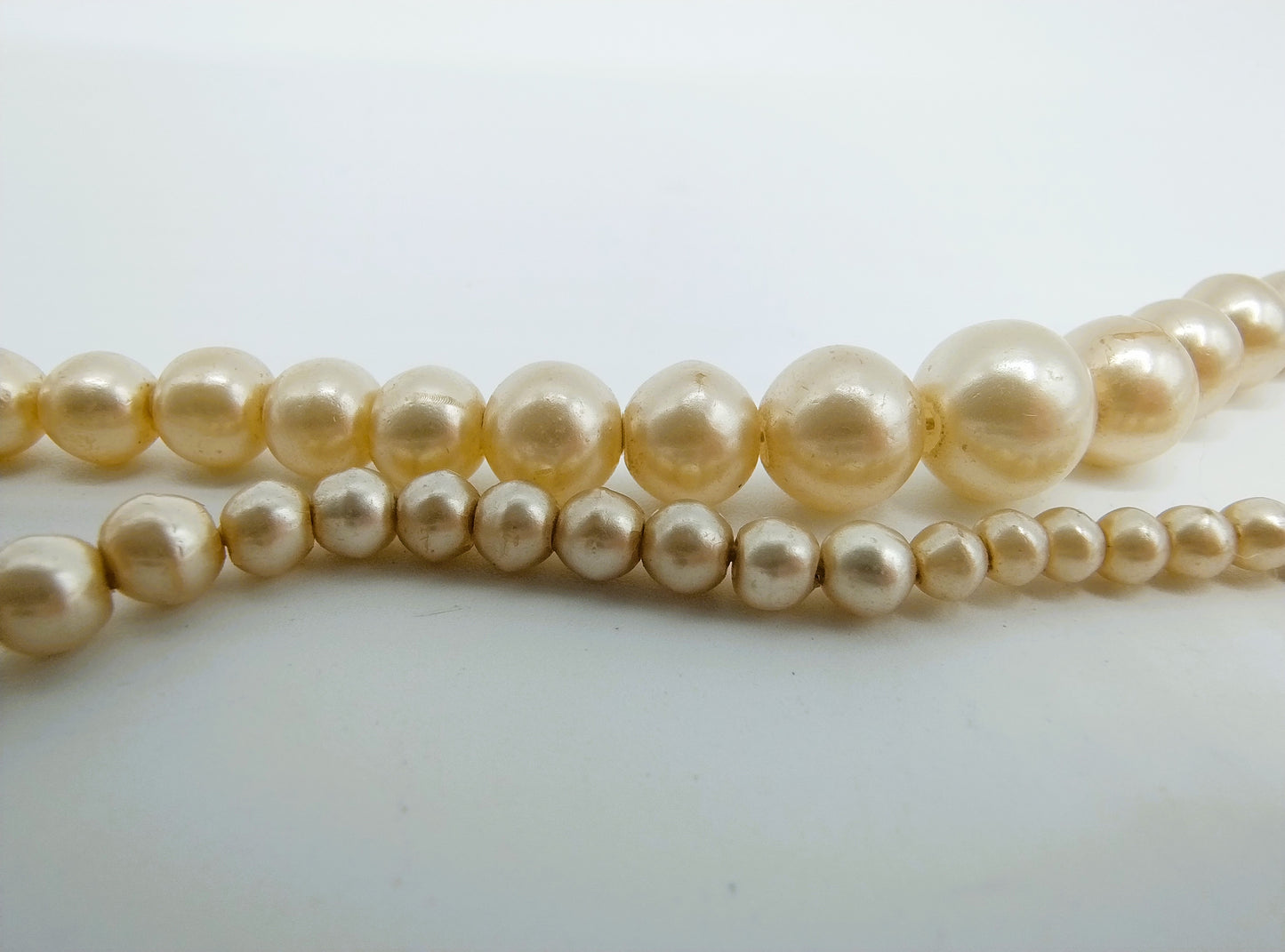 Perlenkette mit Silberverschluss, 45,5 cm