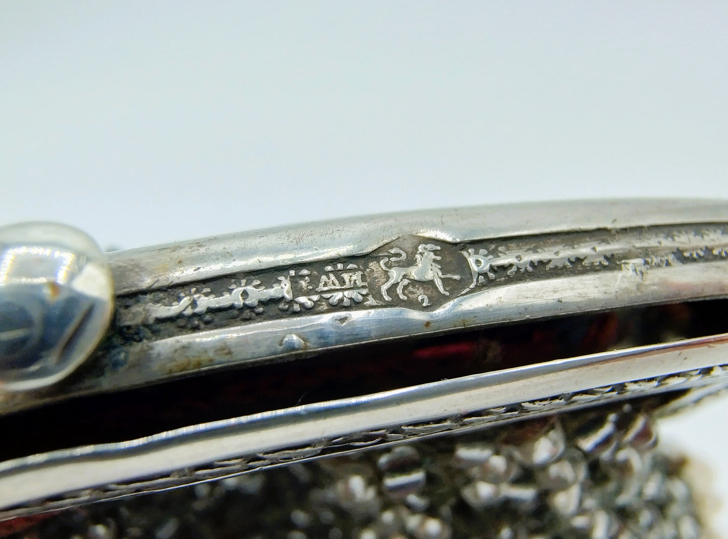 Silver purse clasp, M. Warren, Sneek, 1840
