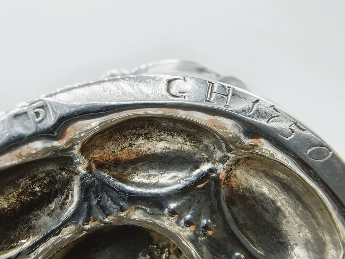 Zilveren mand van een brandewijnkom, T. Brongers, Winschoten, 1750