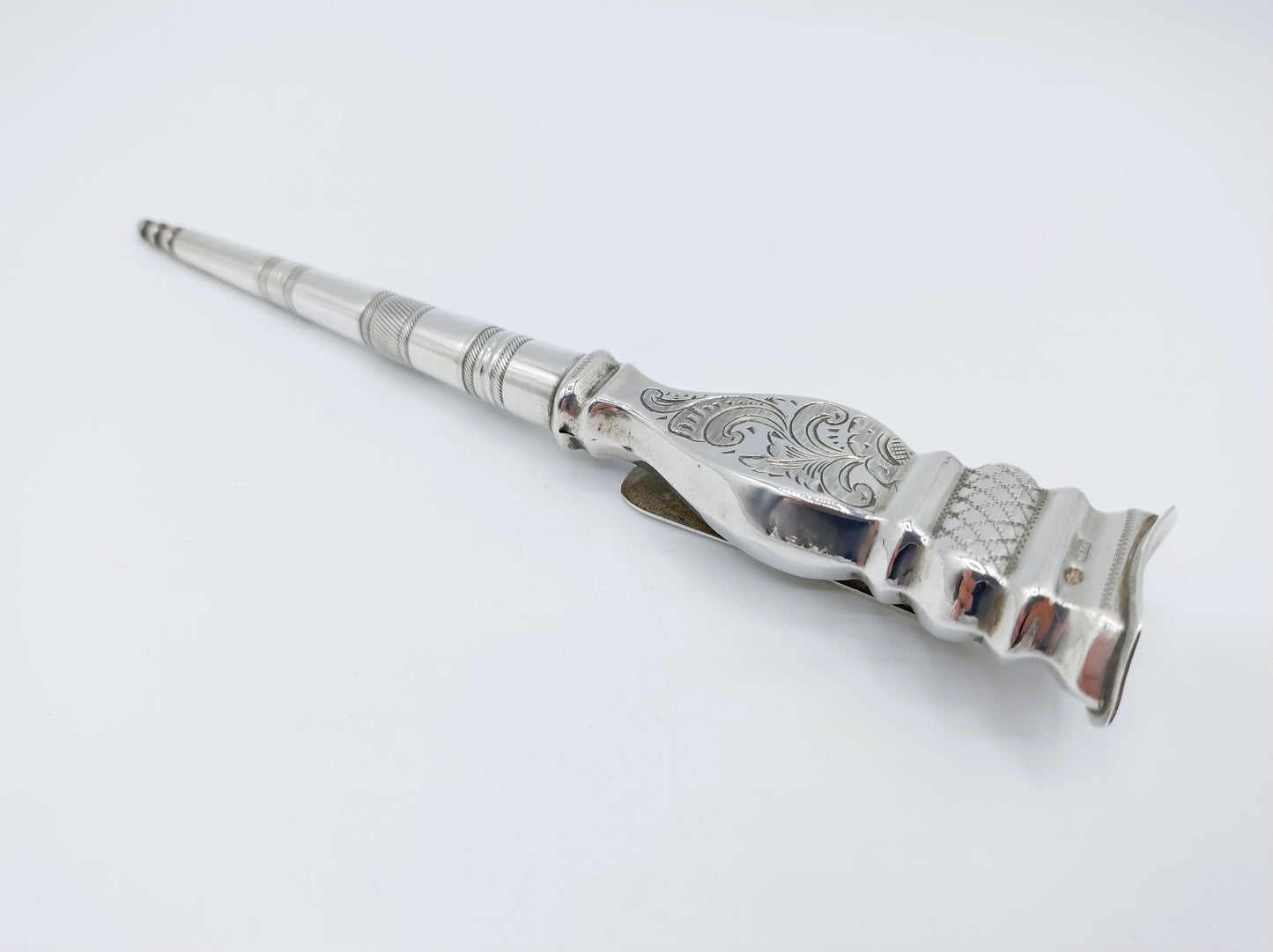 Silberner Stricknadelhalter, H. Ament, Joure, ca. 1870