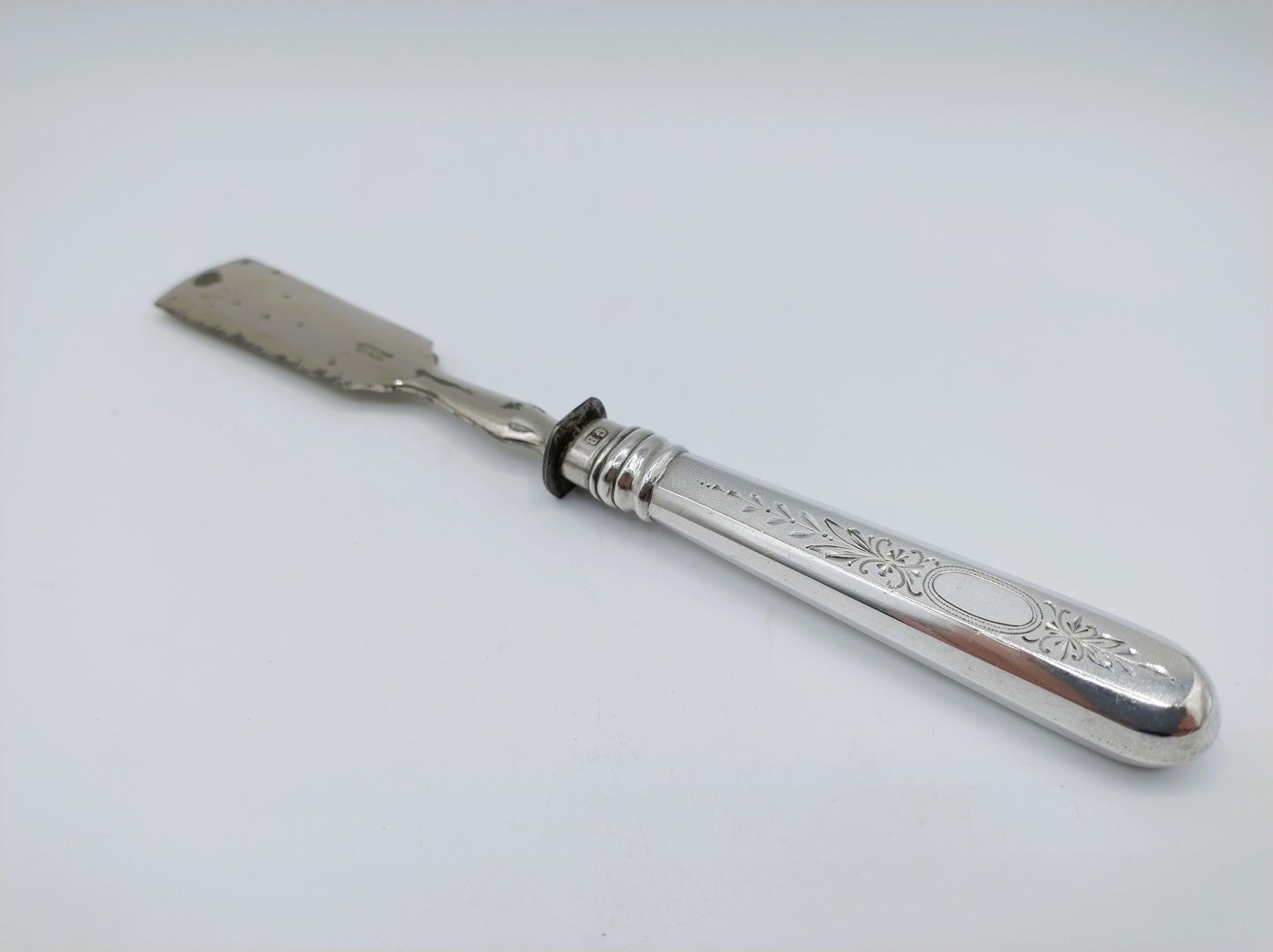 Cheese knife with silver handle, AG Berg, Riga, 1899