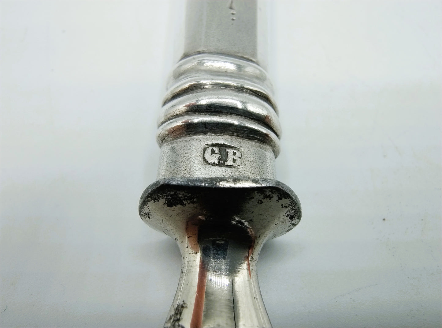 Cheese knife with silver handle, AG Berg, Riga, 1899