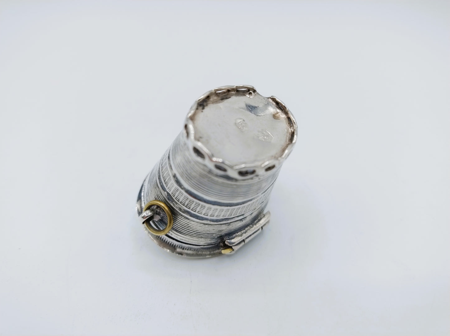 Silberne Loderein-Box, DH Greup, Schoonhoven, ca. 1840