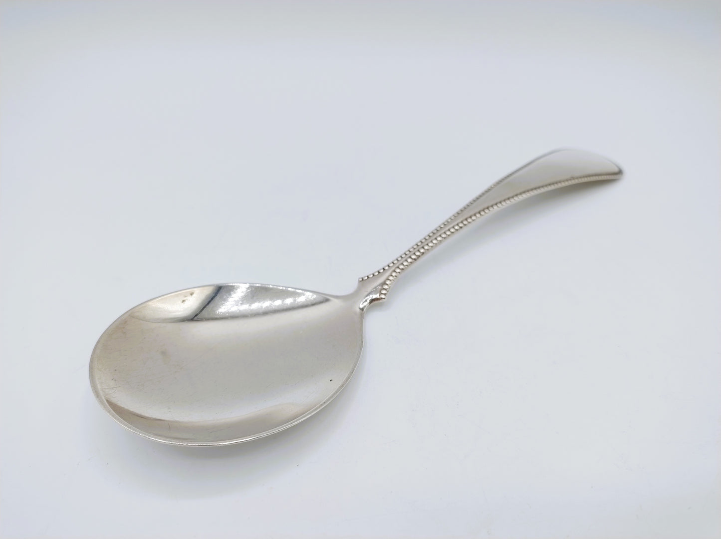 Silver rice spoon, Wed. A. Kuylenburg Pzn, Schoonhoven, 1883