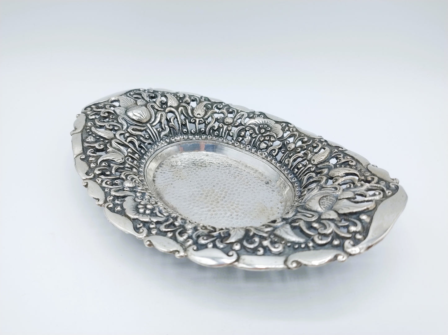 Silberne Konfektschale, Djokja Silber, 800