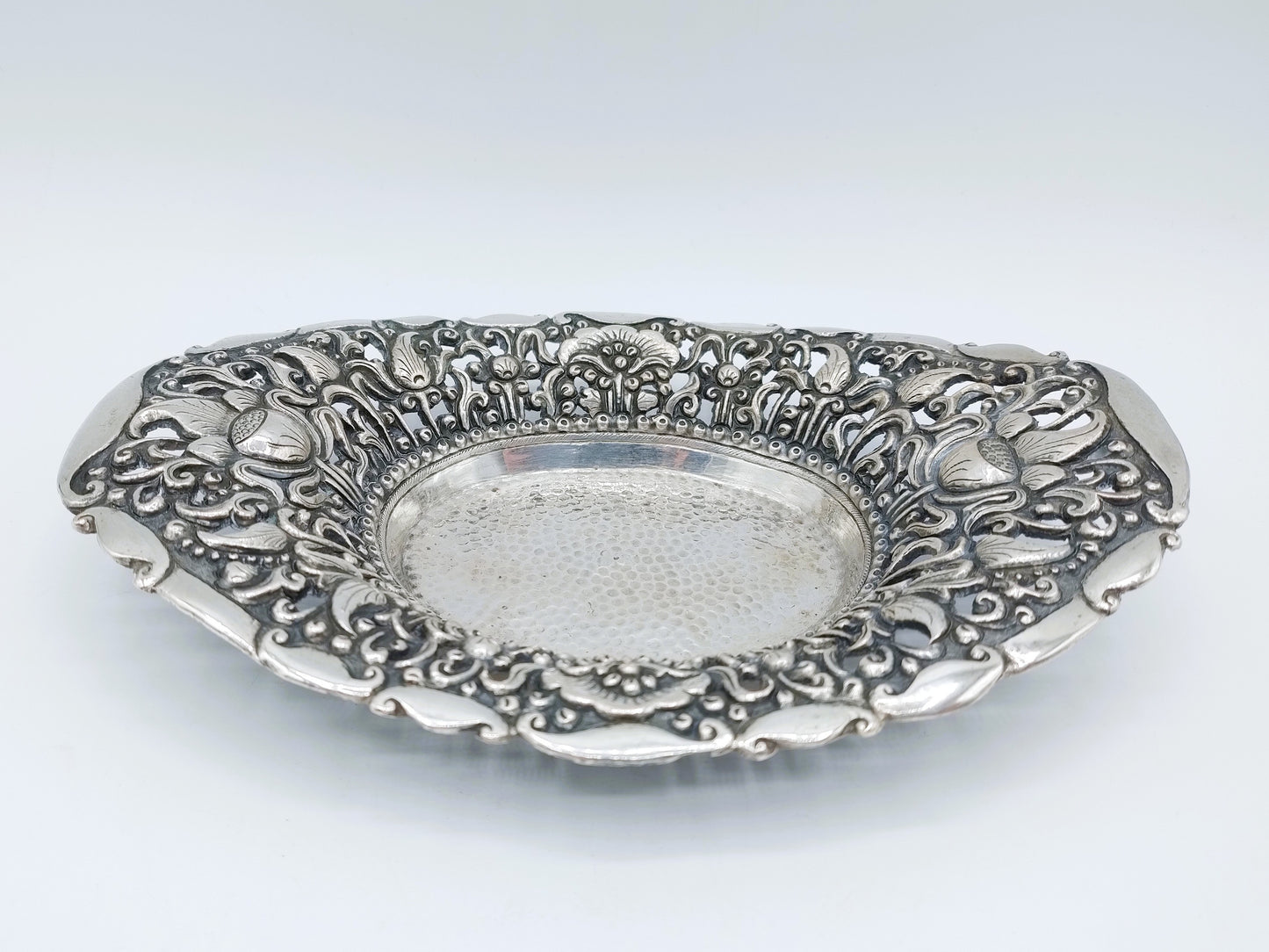Silberne Konfektschale, Djokja Silber, 800