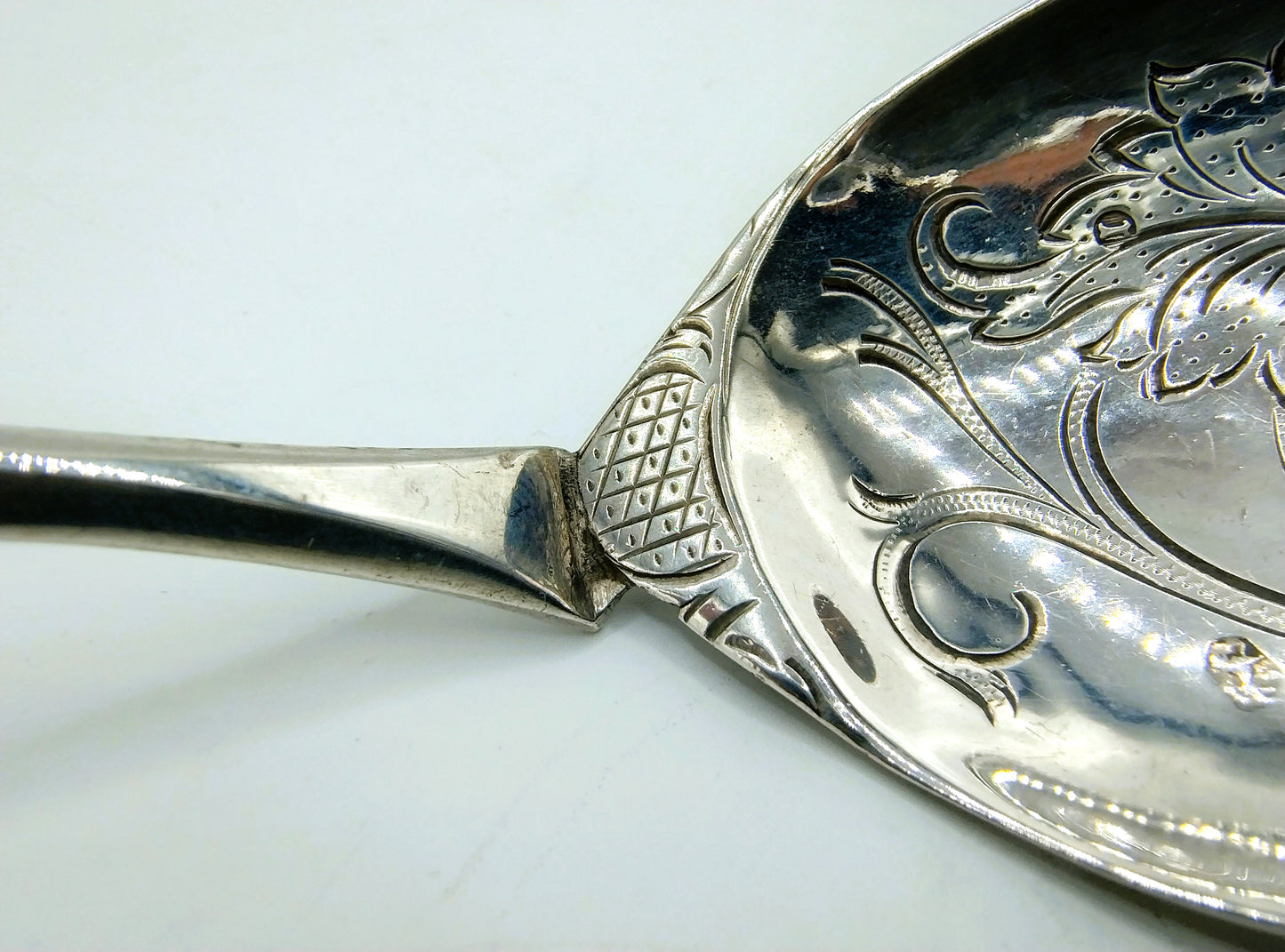 Silver serving spoon, fa. NS Visser and Co, 's-Hertogenbosch, 1868