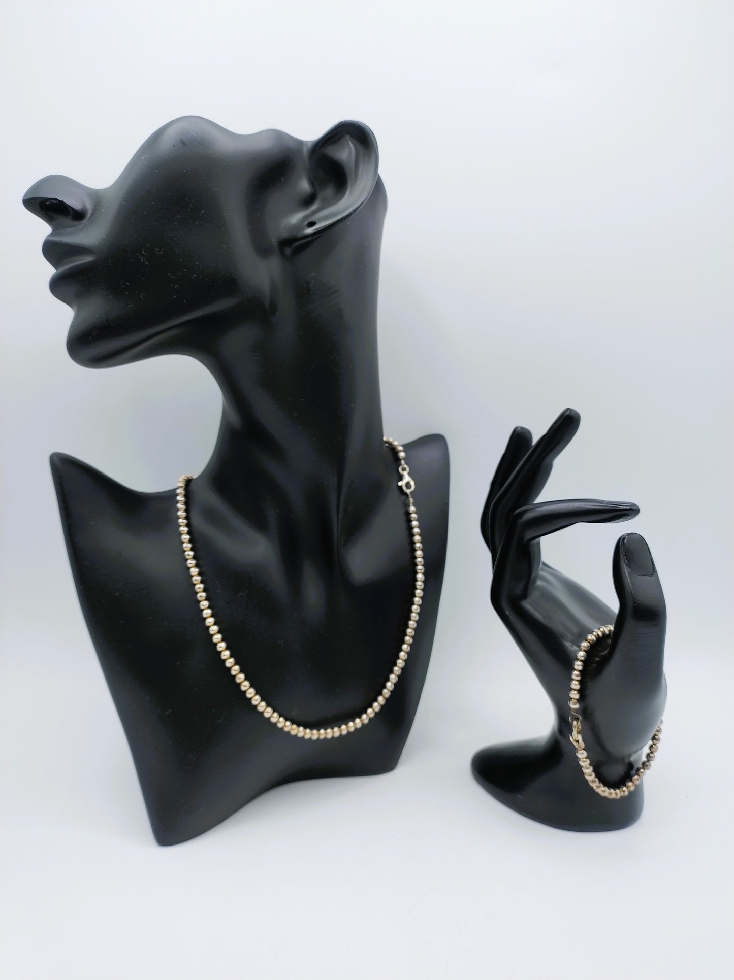 Silver necklace + bracelet, Mark Preziosi, Arezzo, Italy