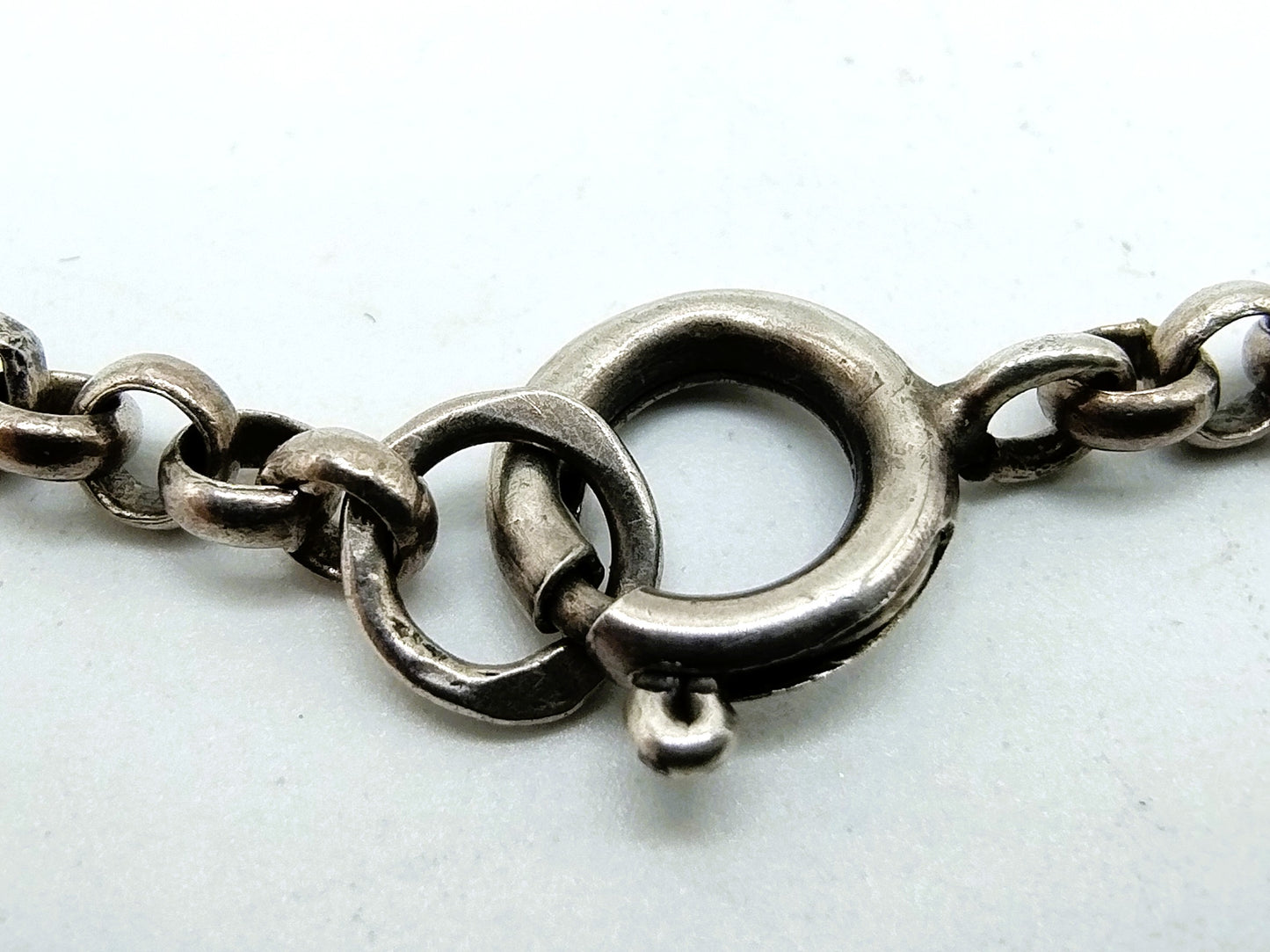 Zilveren jasseronketting, 47 cm.