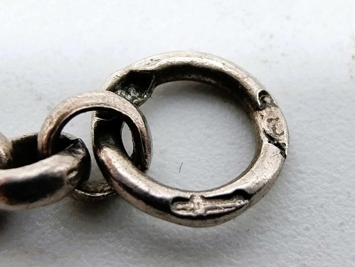 Zilveren jasseronketting, 47 cm.