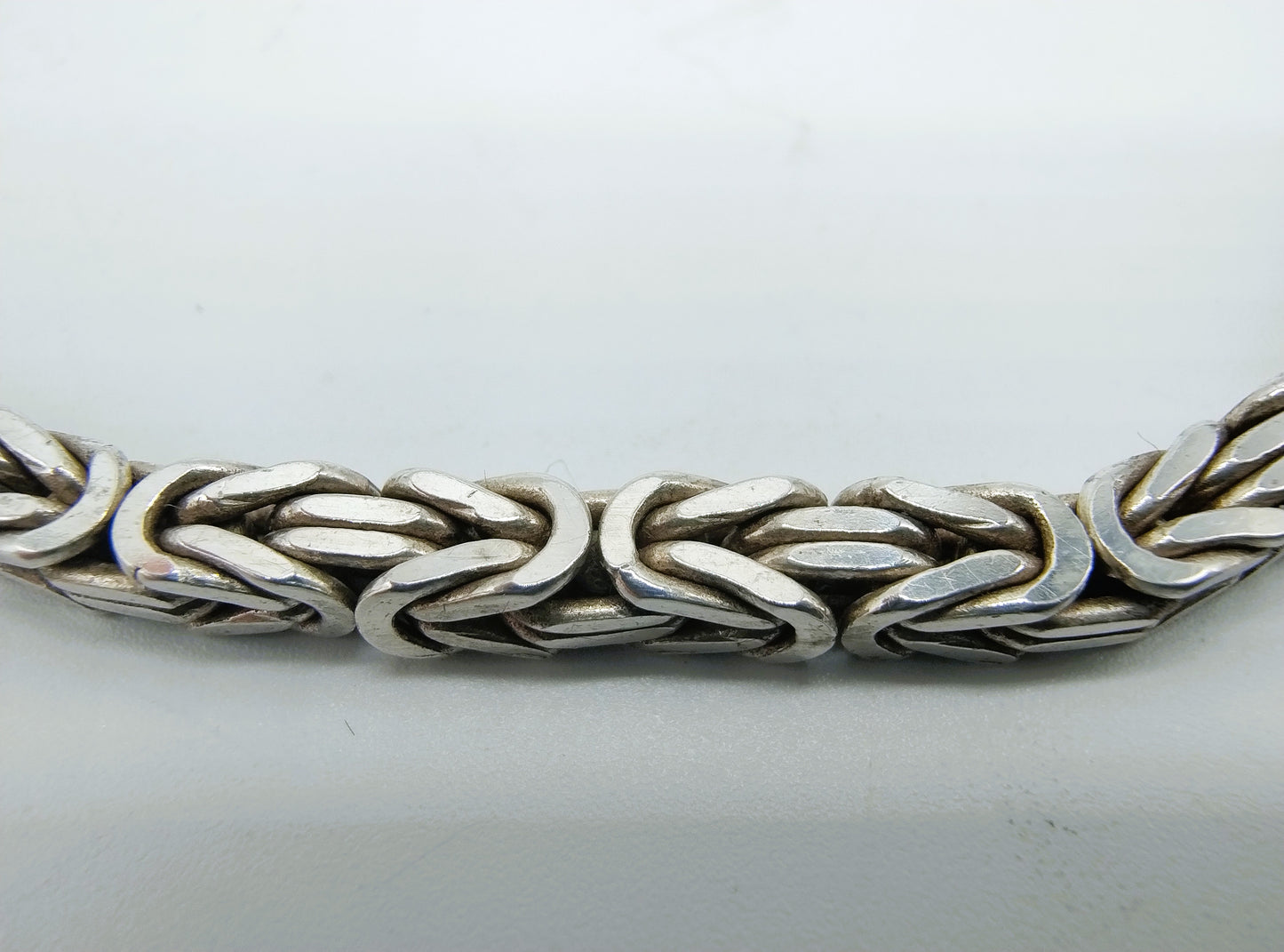 Zilveren koningsketting, vierkante schakel, 4 mm, 80 cm.