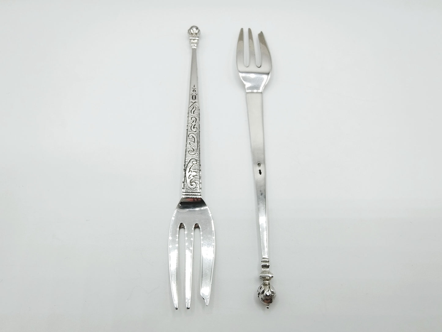 12-Delige taartvorken set in cassette, Bijkamp & Co, Steenwijk, ca. 1960.