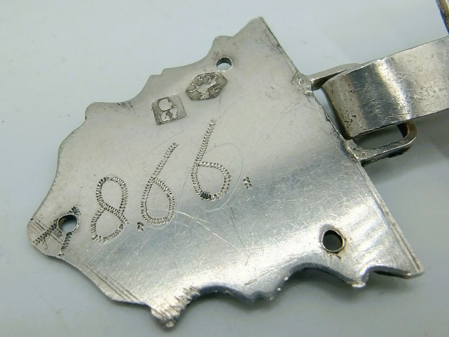 Silberner Perlenhaken, C. van Gelderen Pzn, Schoonhoven, 1866