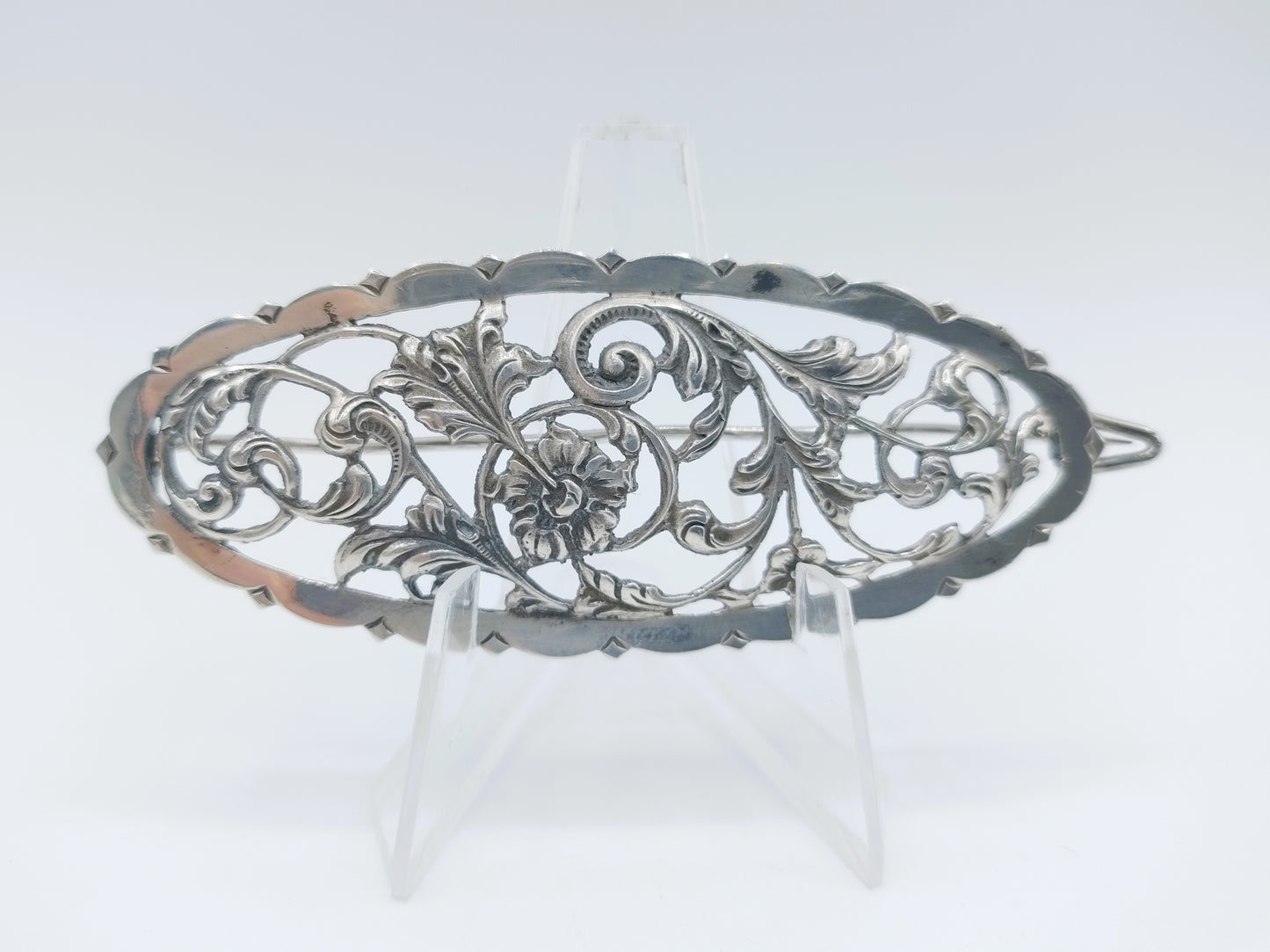Silver flower brooch, Fa. Bijkamp and Co, Steenwijk,