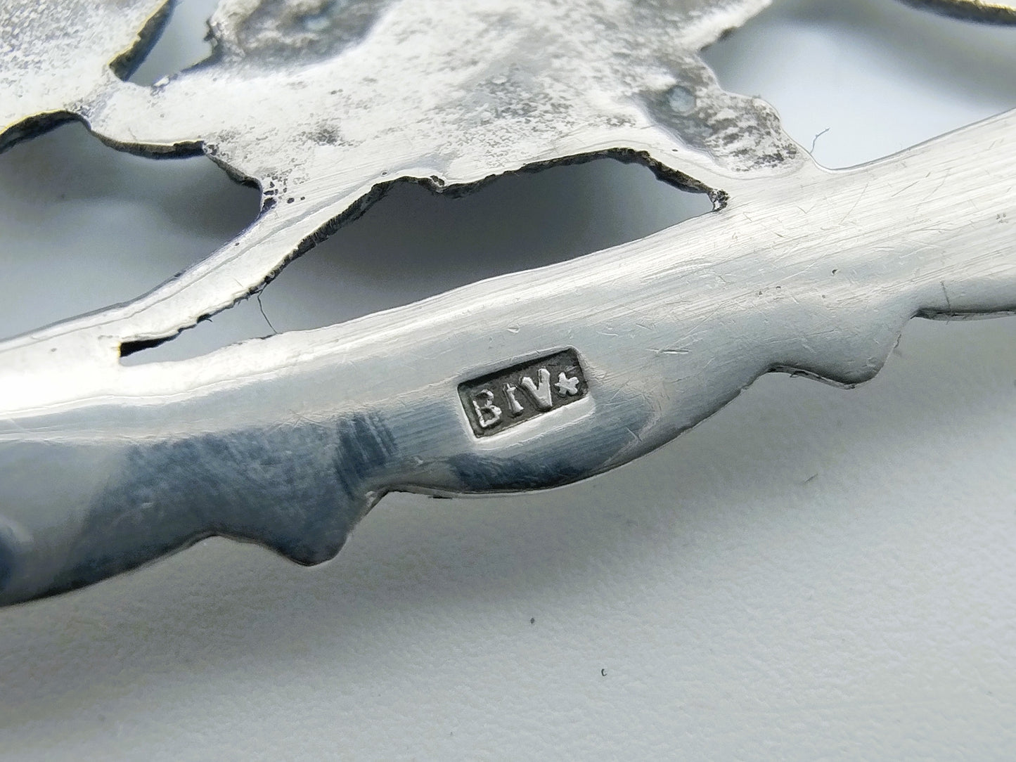 Silver flower brooch, Fa. Bijkamp and Co, Steenwijk,