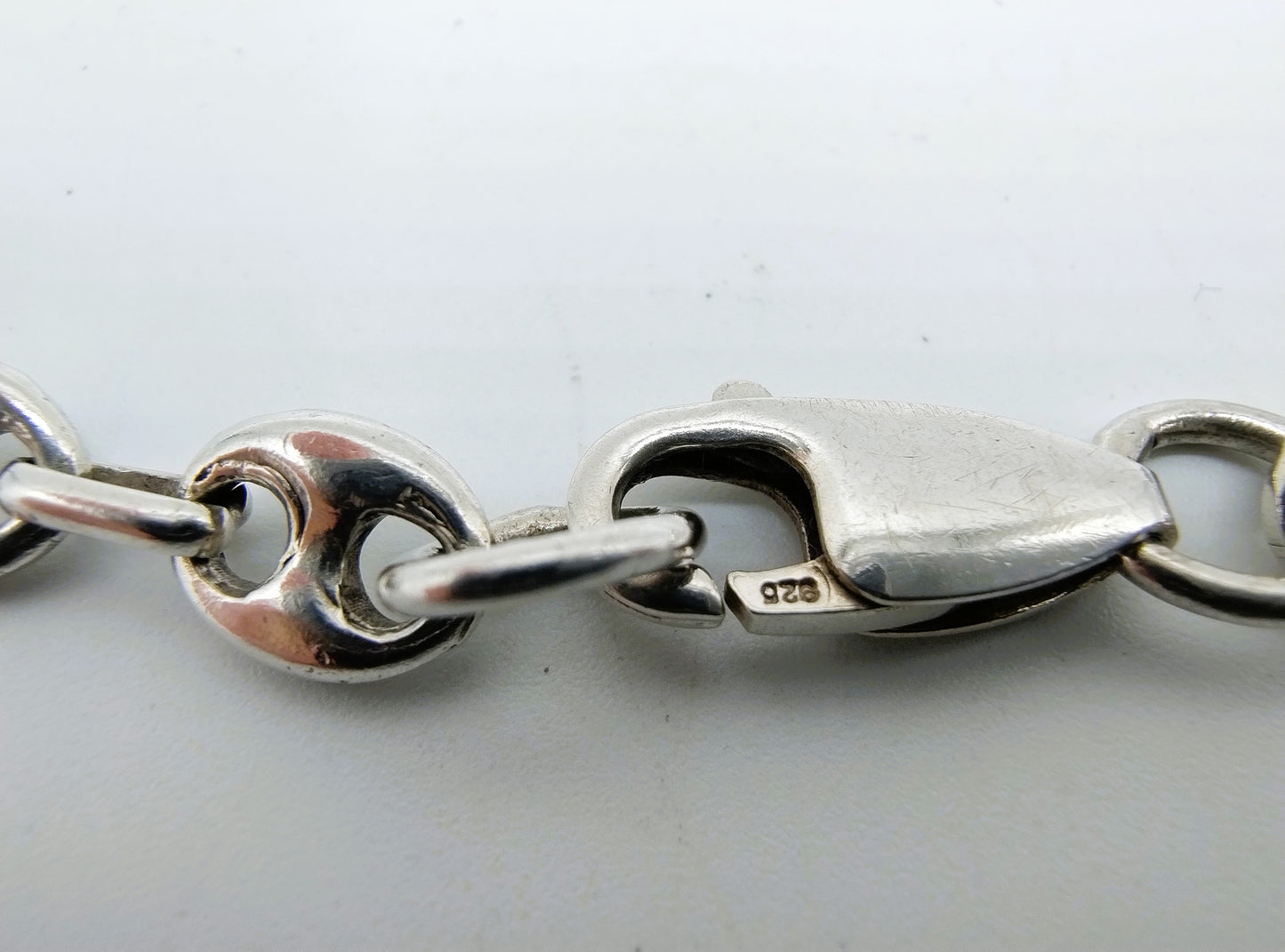Zilveren schakelarmband, 20 cm