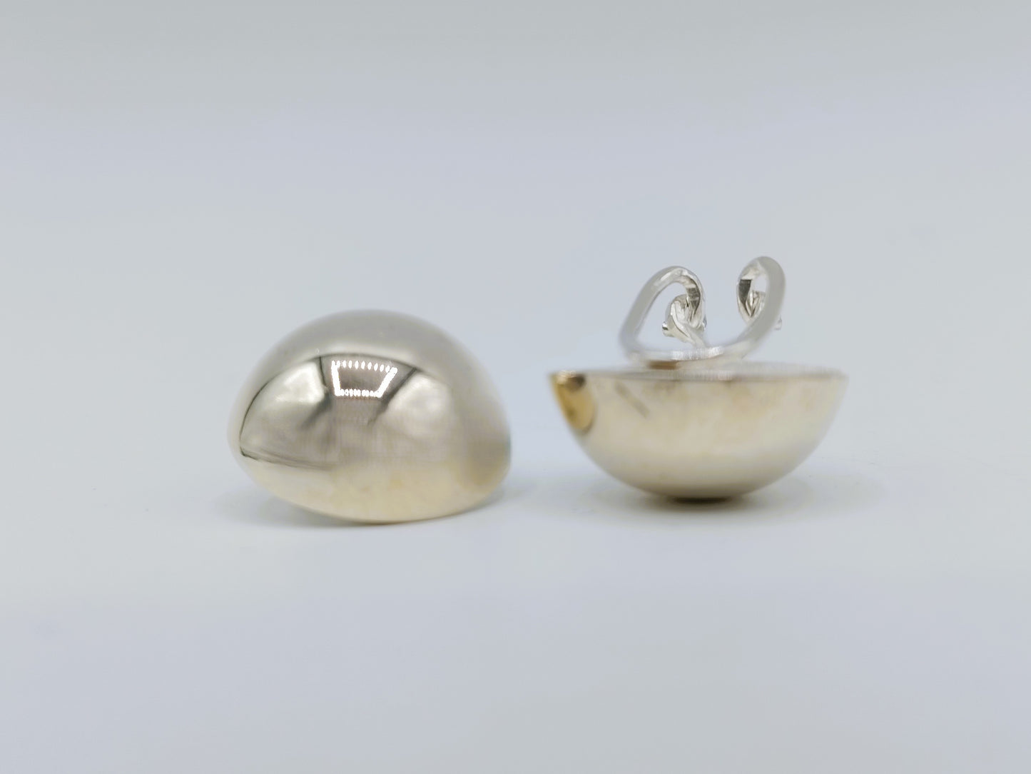 Zilveren clip oorbellen, 925