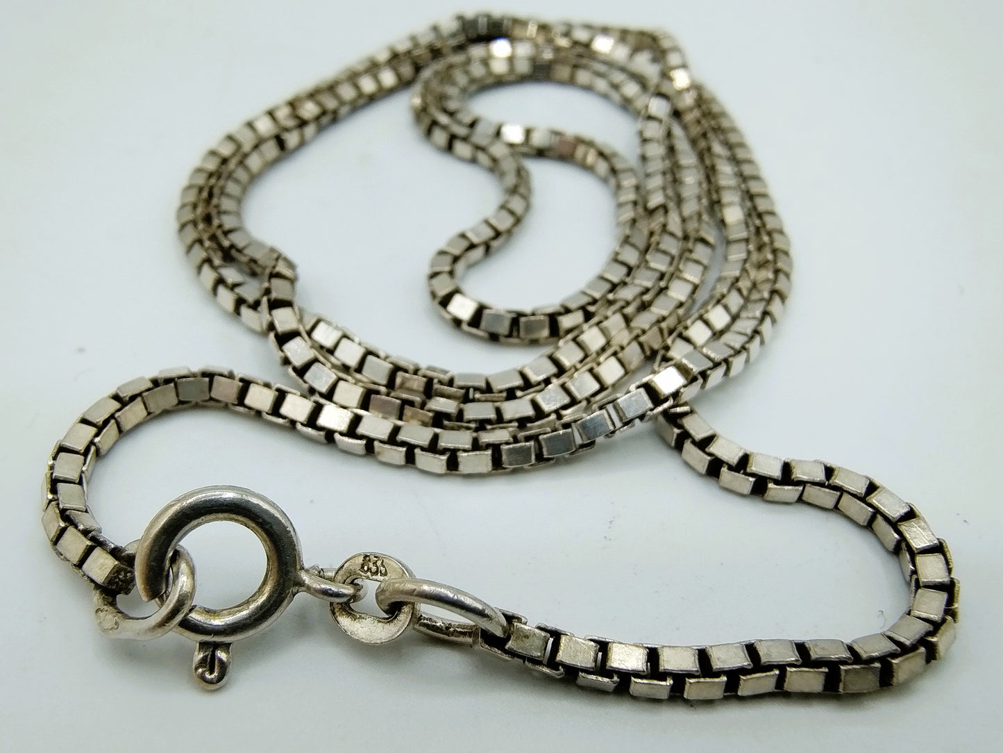 Venetiaans zilveren collier, 60 cm.