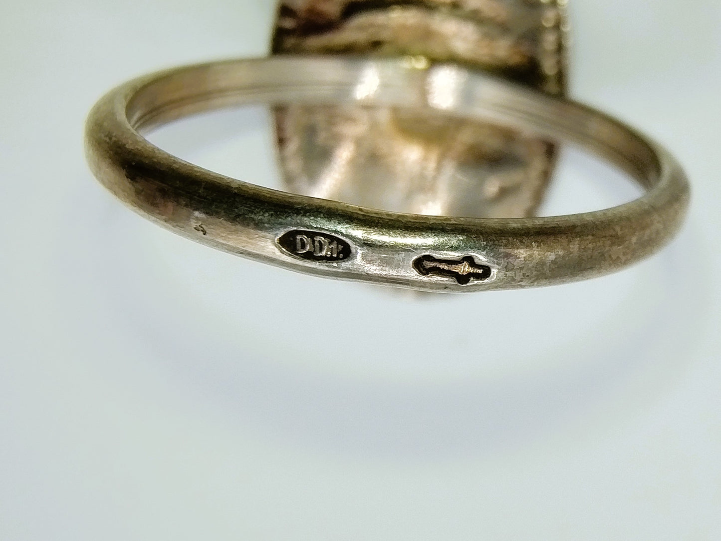 Zilveren vintage ring met zeilboot, D.J. Deumers, Schoonhoven, 18 mm