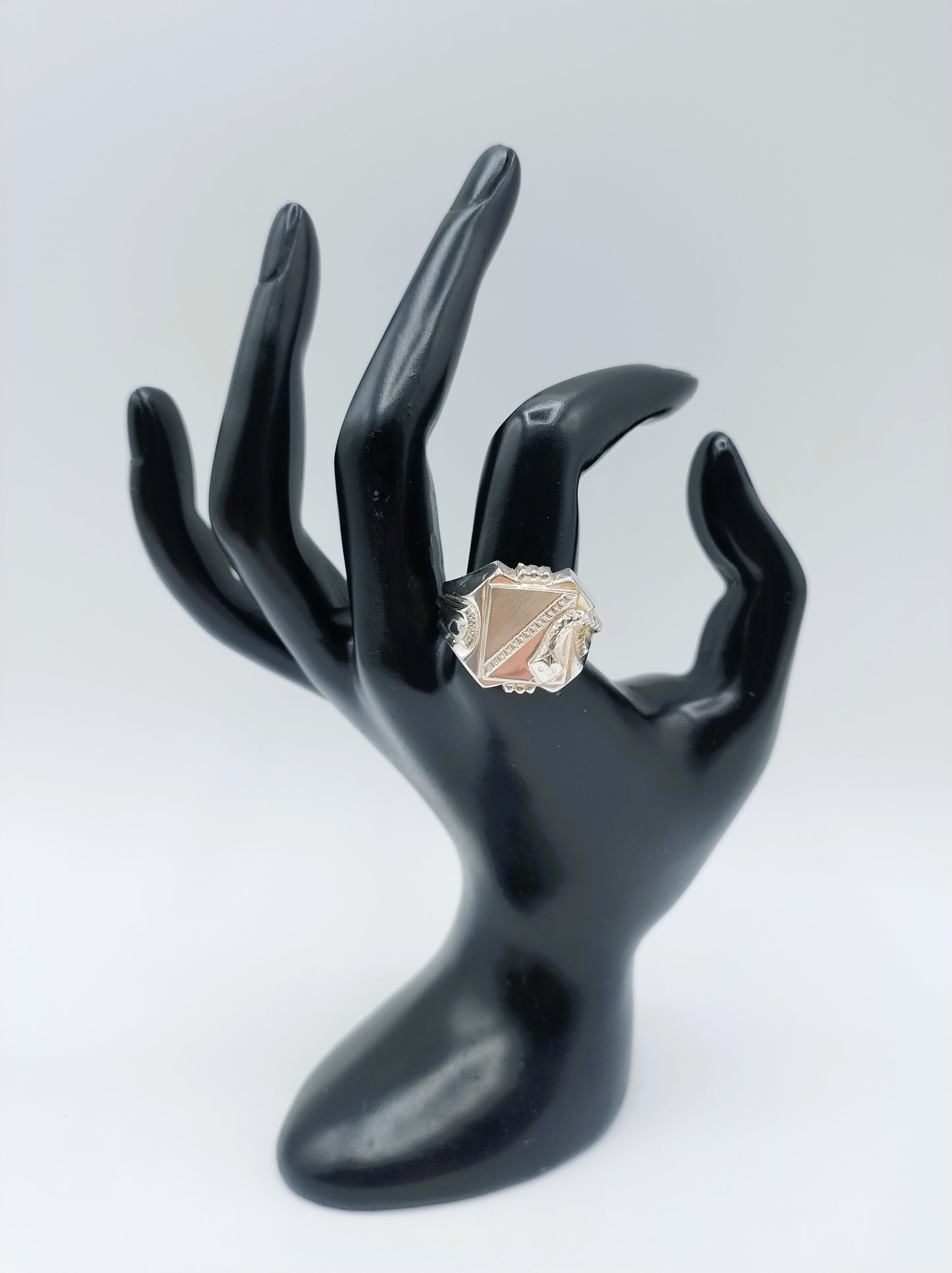 Silberner Herren-Siegelring mit Schlange, 21 mm