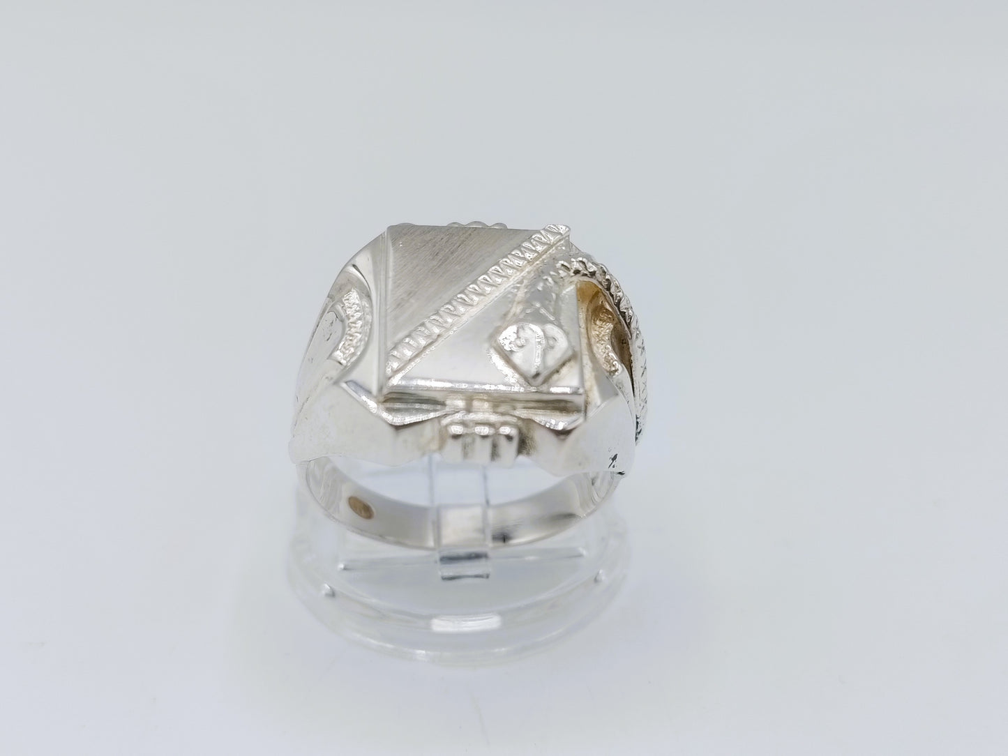 Silberner Herren-Siegelring mit Schlange, 21 mm