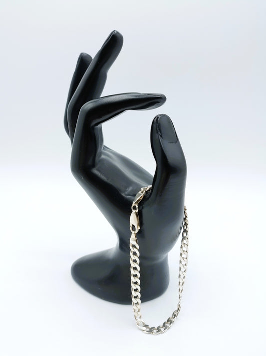 Silver men's bracelet, 22 cm, 925