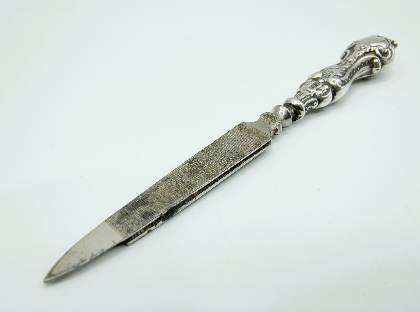 Nagelvijl met zilveren heft, E.S. Barnsley & Co, Birmingham, 1901