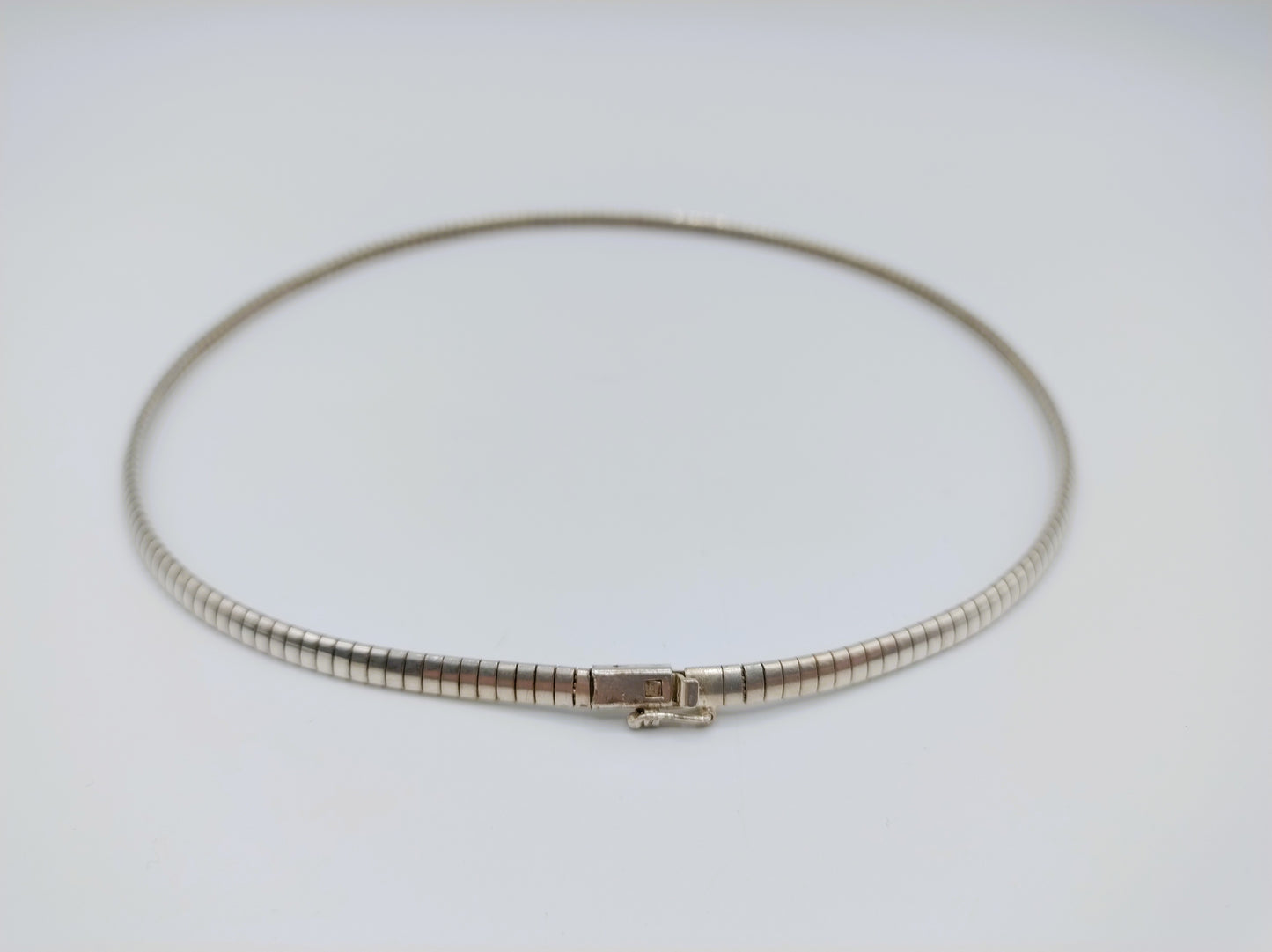 Zilveren omega ketting, 43,5 cm