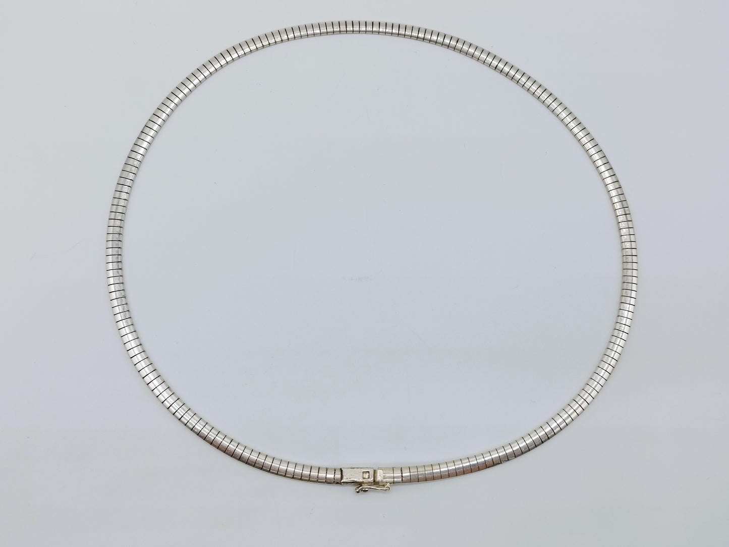 Zilveren omega ketting, 43,5 cm