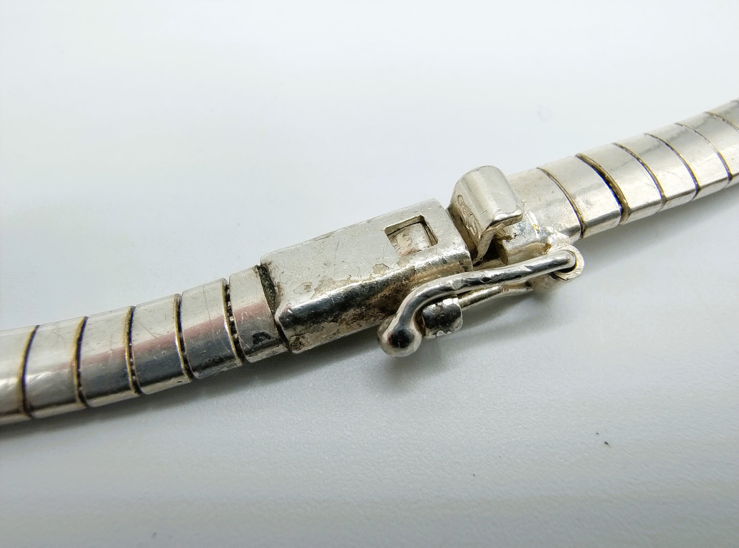 Zilveren omega ketting, 43,5 cm