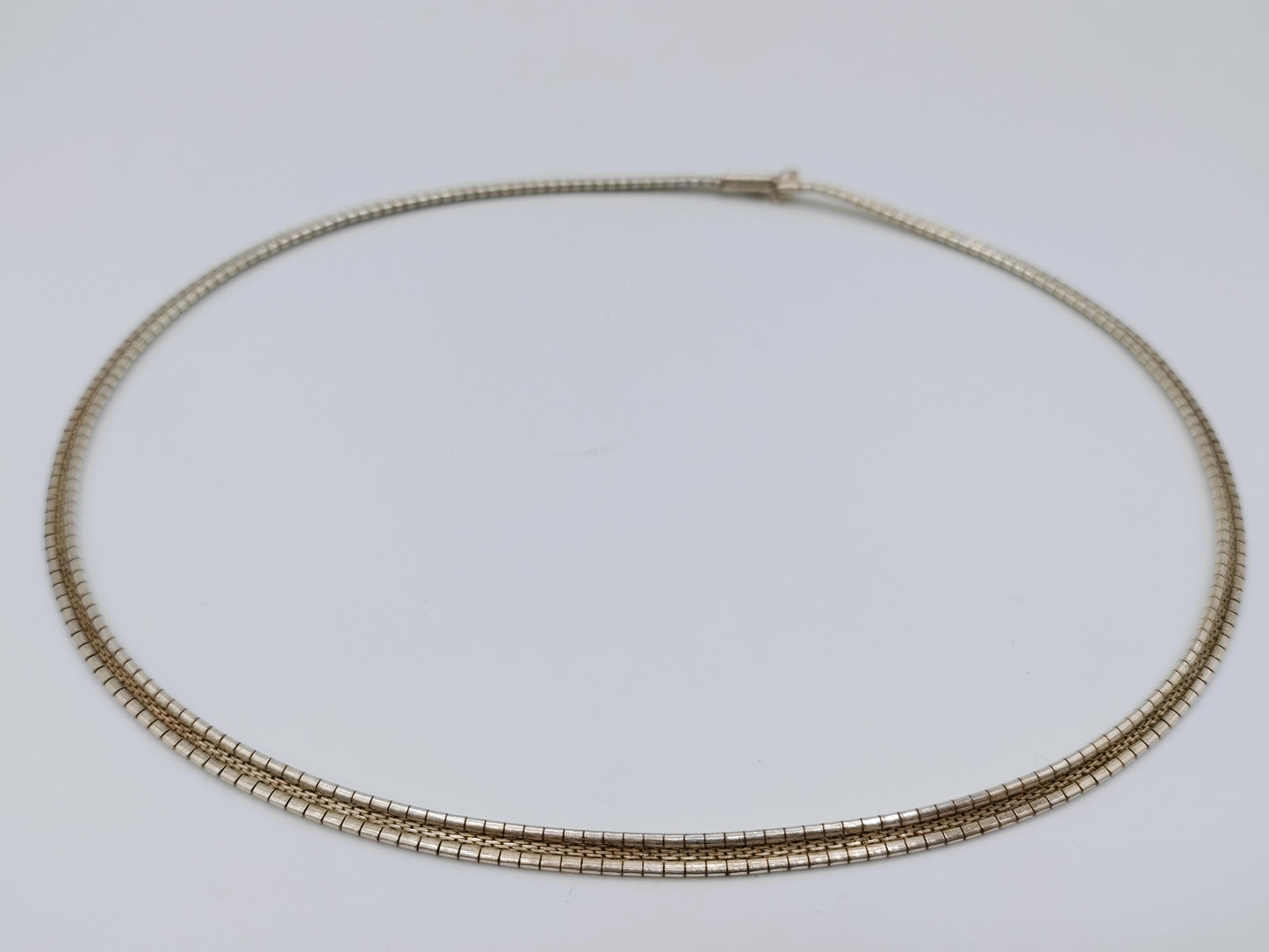 Zilveren omega ketting, 43,5 cm