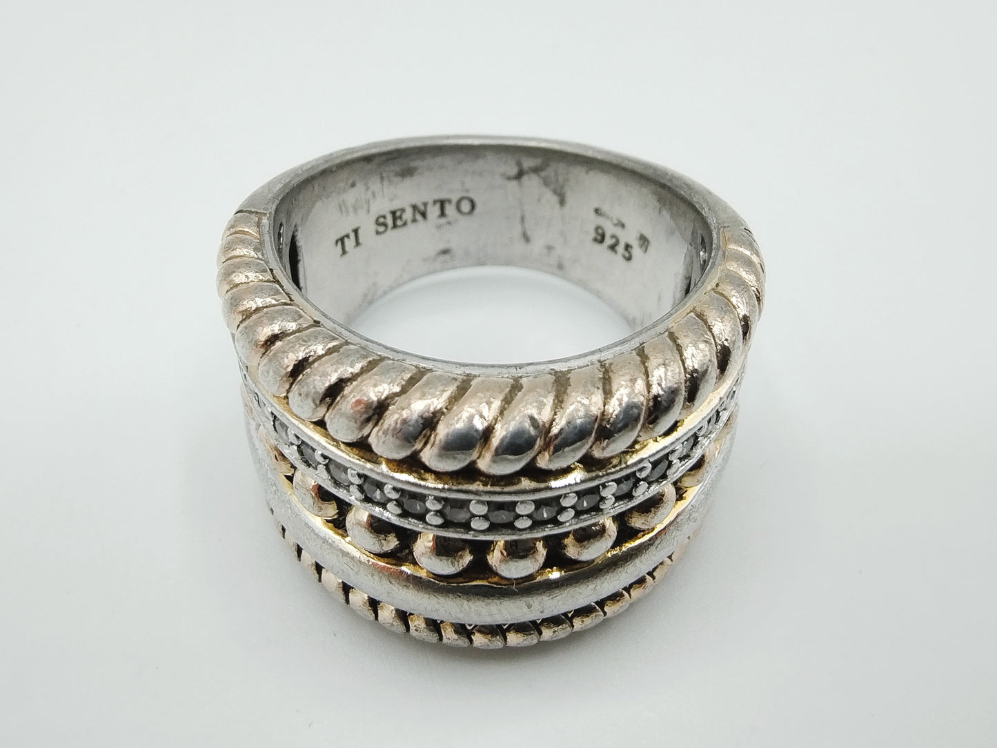 Zware zilveren herenring, Ti Sento, 19,5 mm