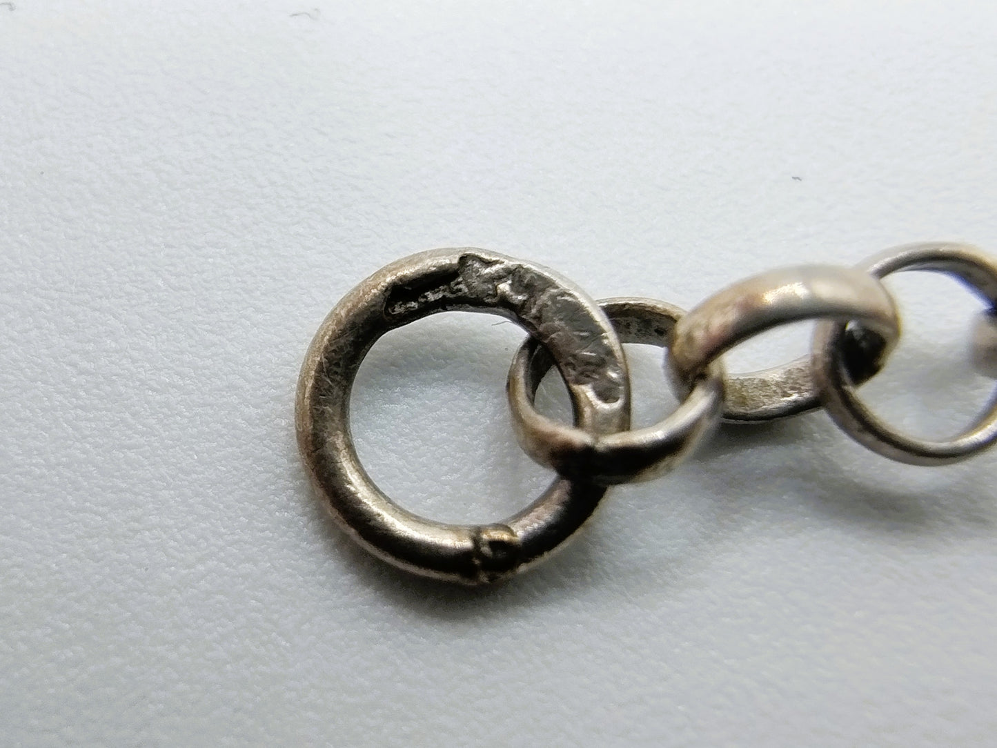 Zilveren jasseronketting met bloedkoralen hanger, 51 cm