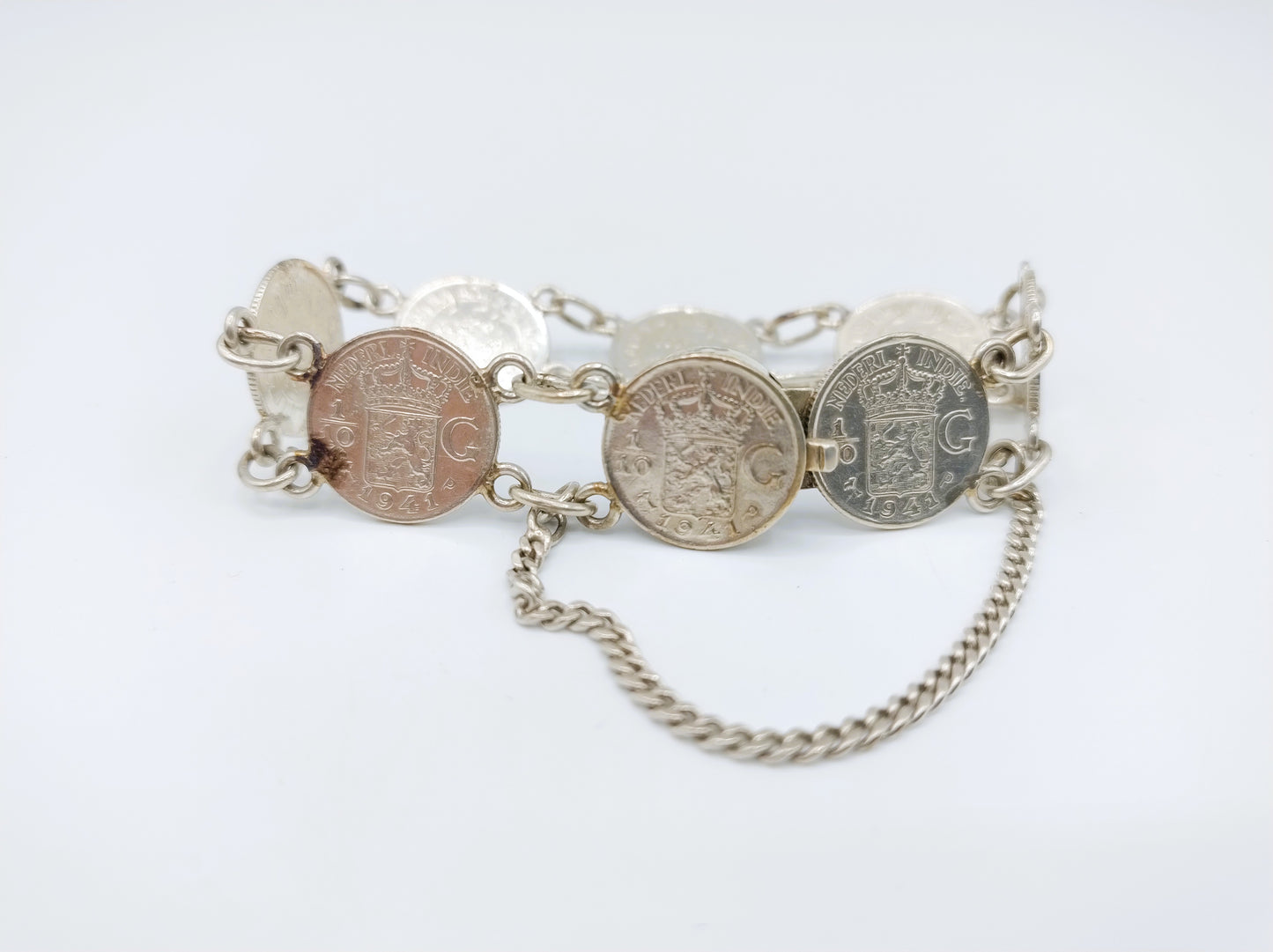 Zilveren armband, 1/10 guldens, Nederlands Indie, 1941
