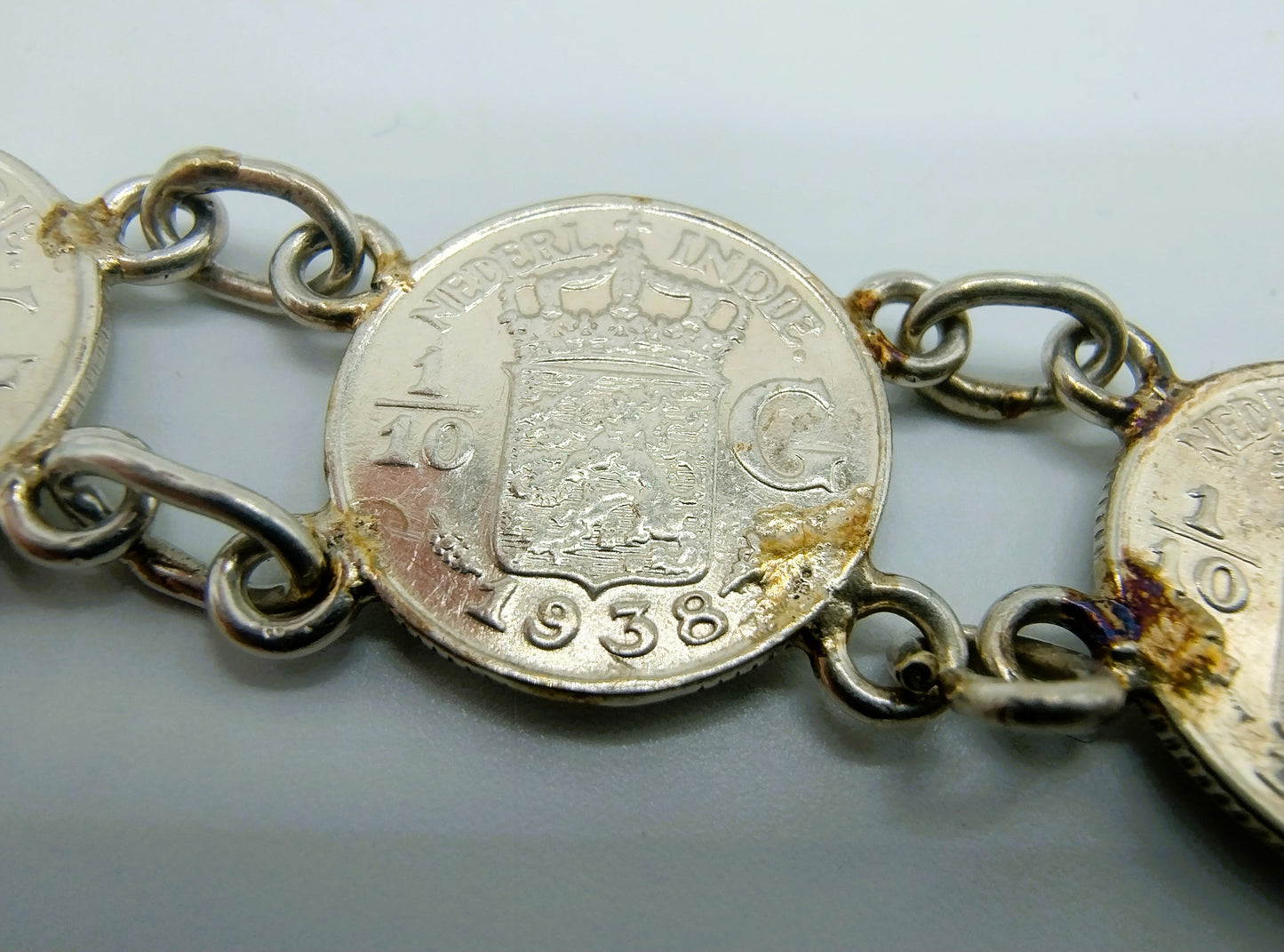 Zilveren armband, 1/10 guldens, Nederlands Indie, 1941