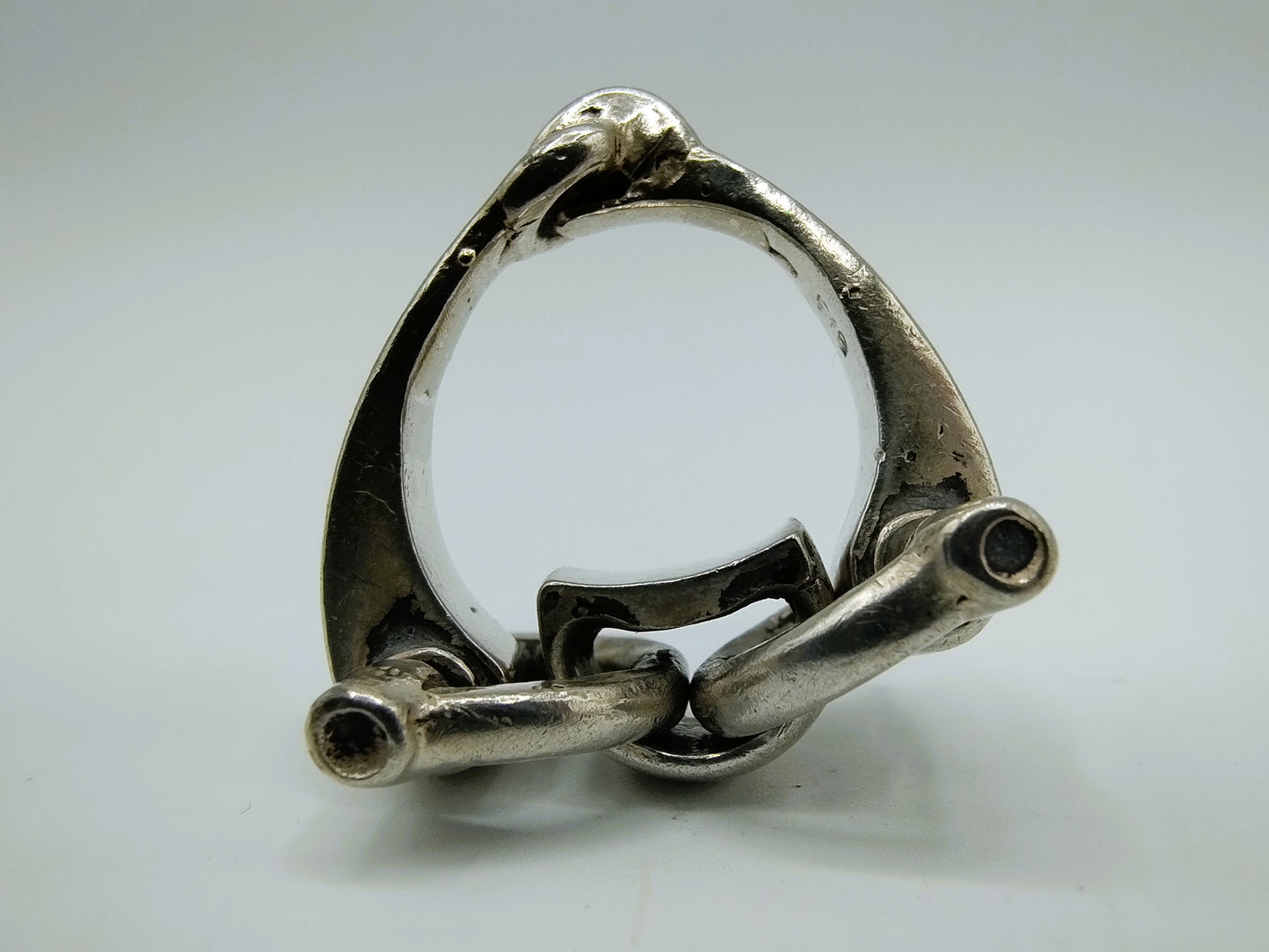 Zilveren fantasiering, paardenbit, 16 mm