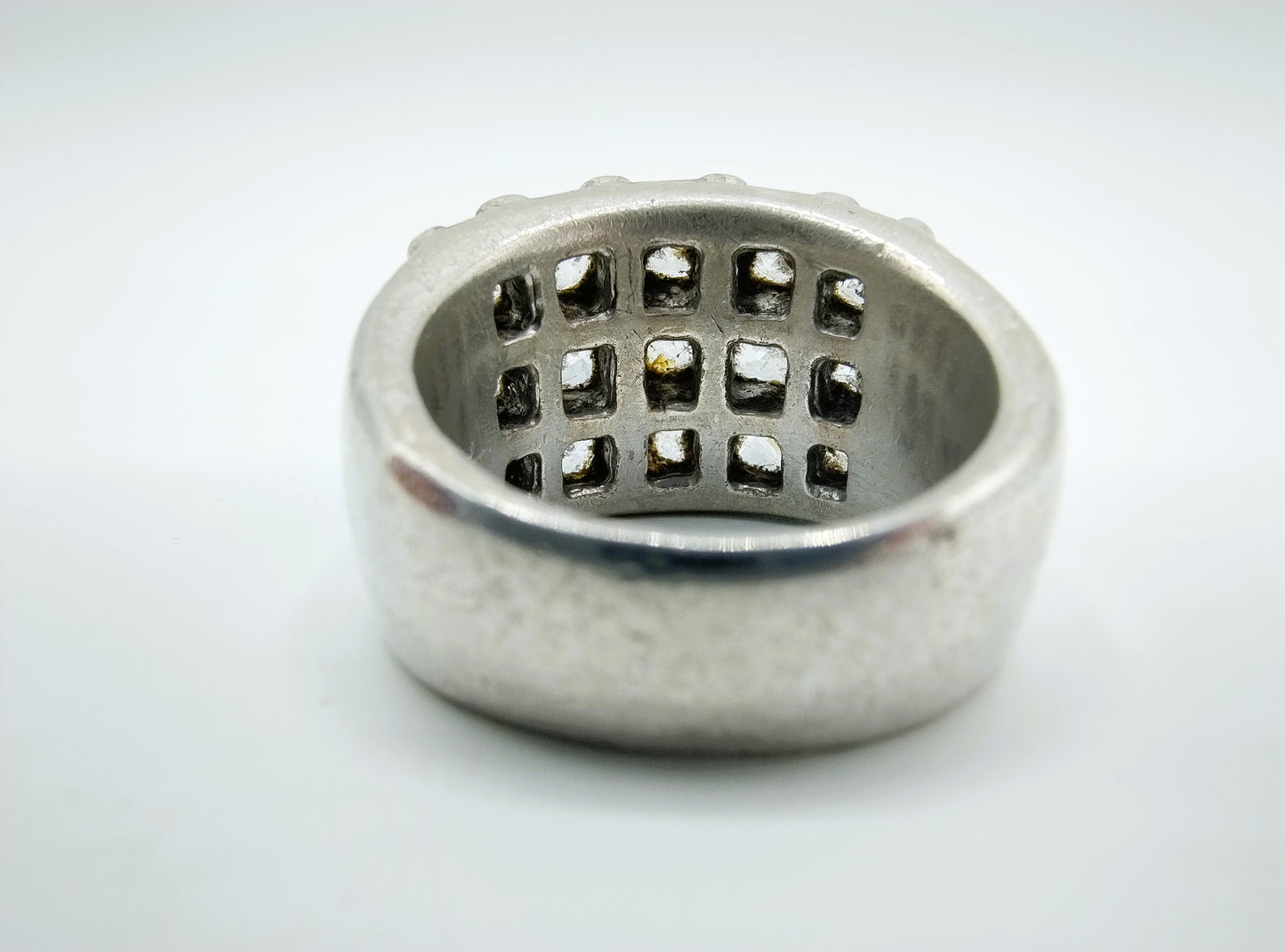 Zilveren ring met zirkonia's, 925, 19 mm