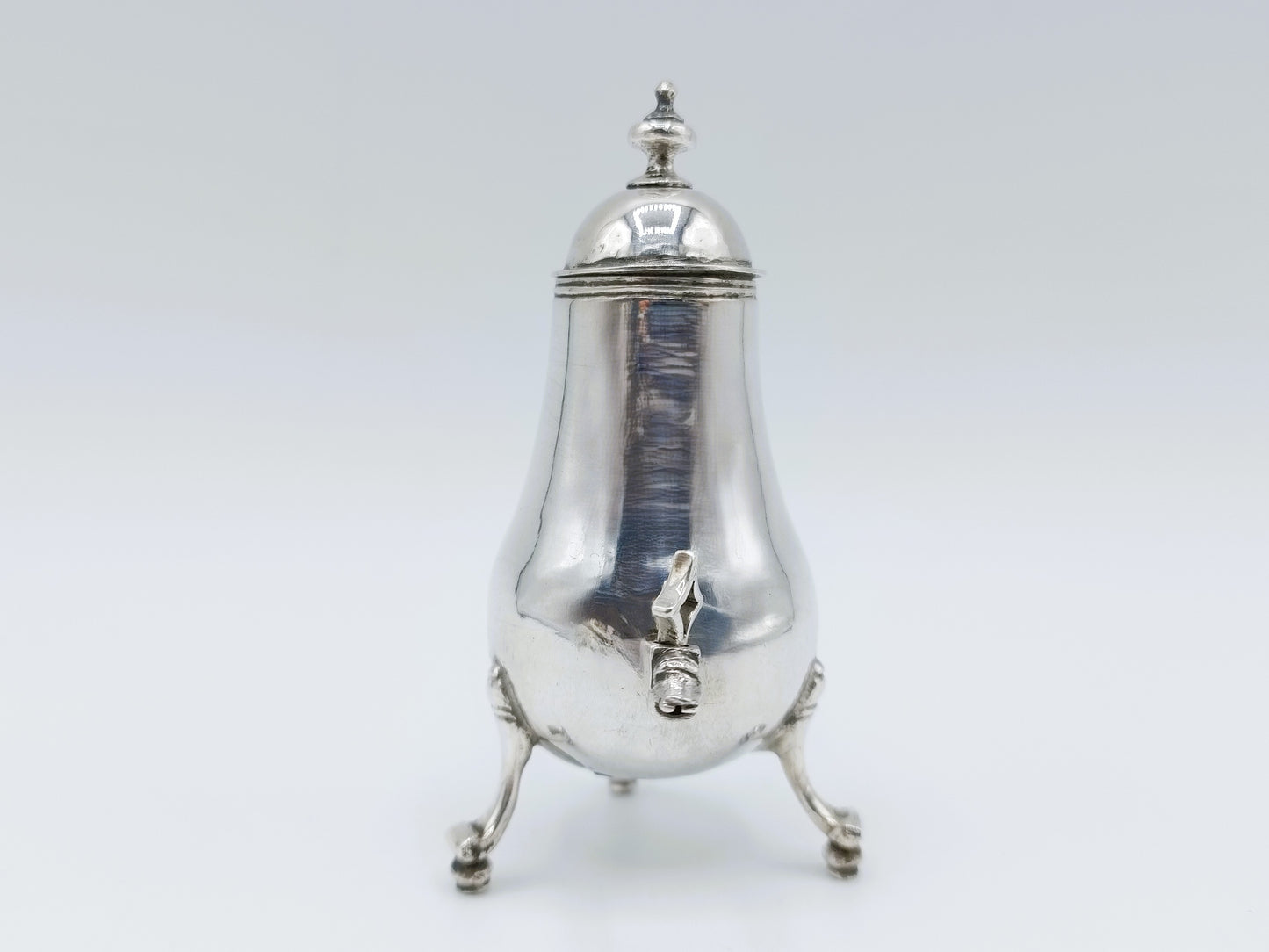 Zilveren miniatuur kraantjeskan, F. van Strant II, Amsterdam, 1739