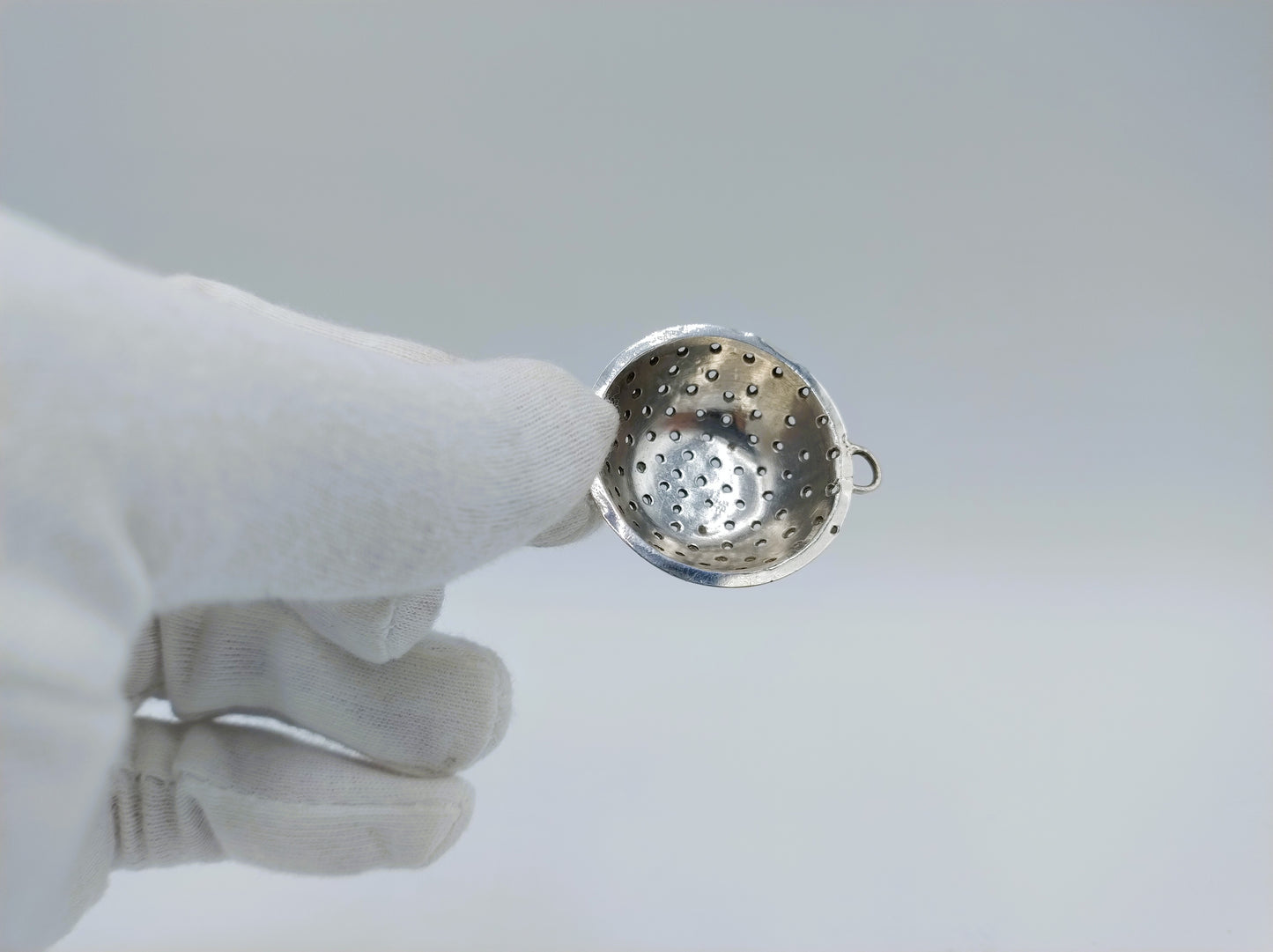 Zilveren miniatuur vergiet, F. van Strant II, Amsterdam, 1739